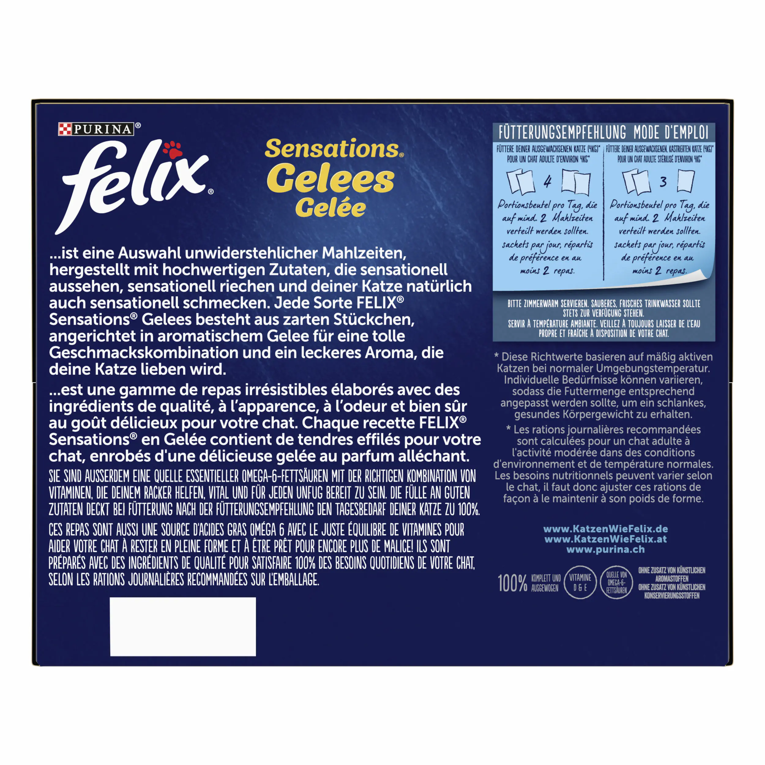 Felix Sensations Gelees Geschmacksvielfalt aus dem Wasser 24x 85g