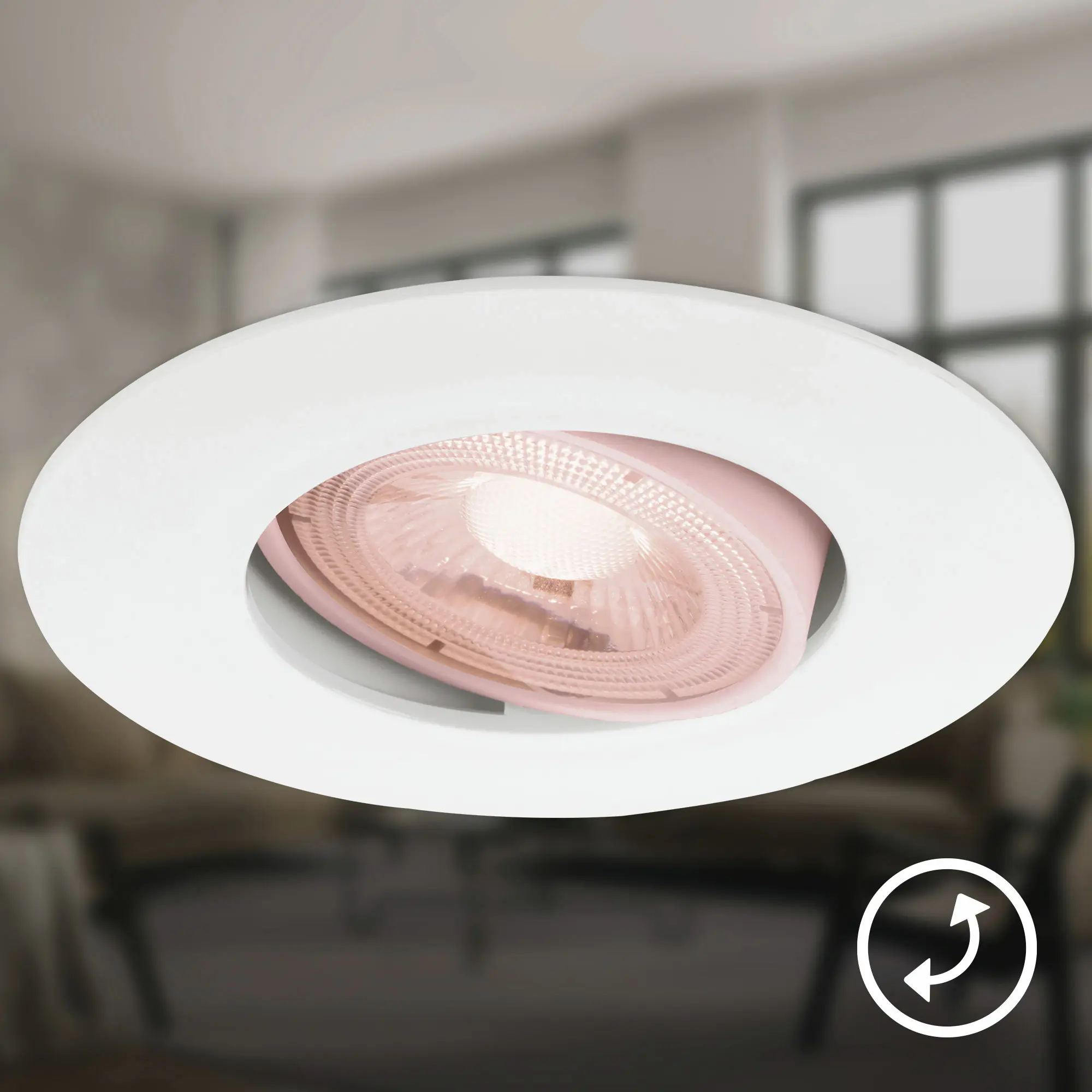 Briloner LED Einbauleuchten Dimara Ø 9 x 2,4 cm warmweiß/neutralweiß weiß dimmbar 3er-Set