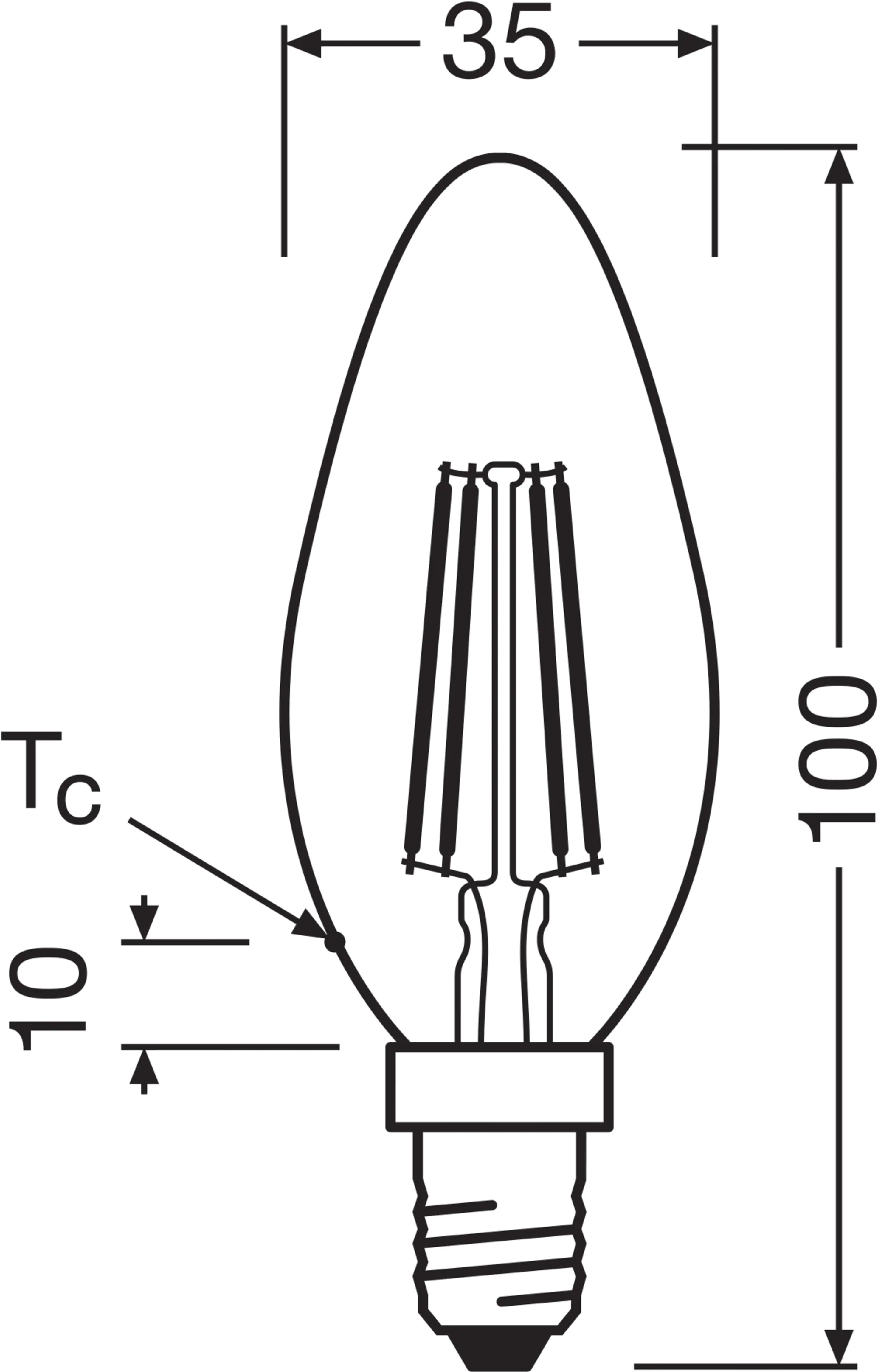 Bellalux LED Kerzenlampe Klassik B40 E14 4 W neutralweiß klar Bellalux LED Kerzenlampe Klassik B40 E14 4 W neutralweiß klar