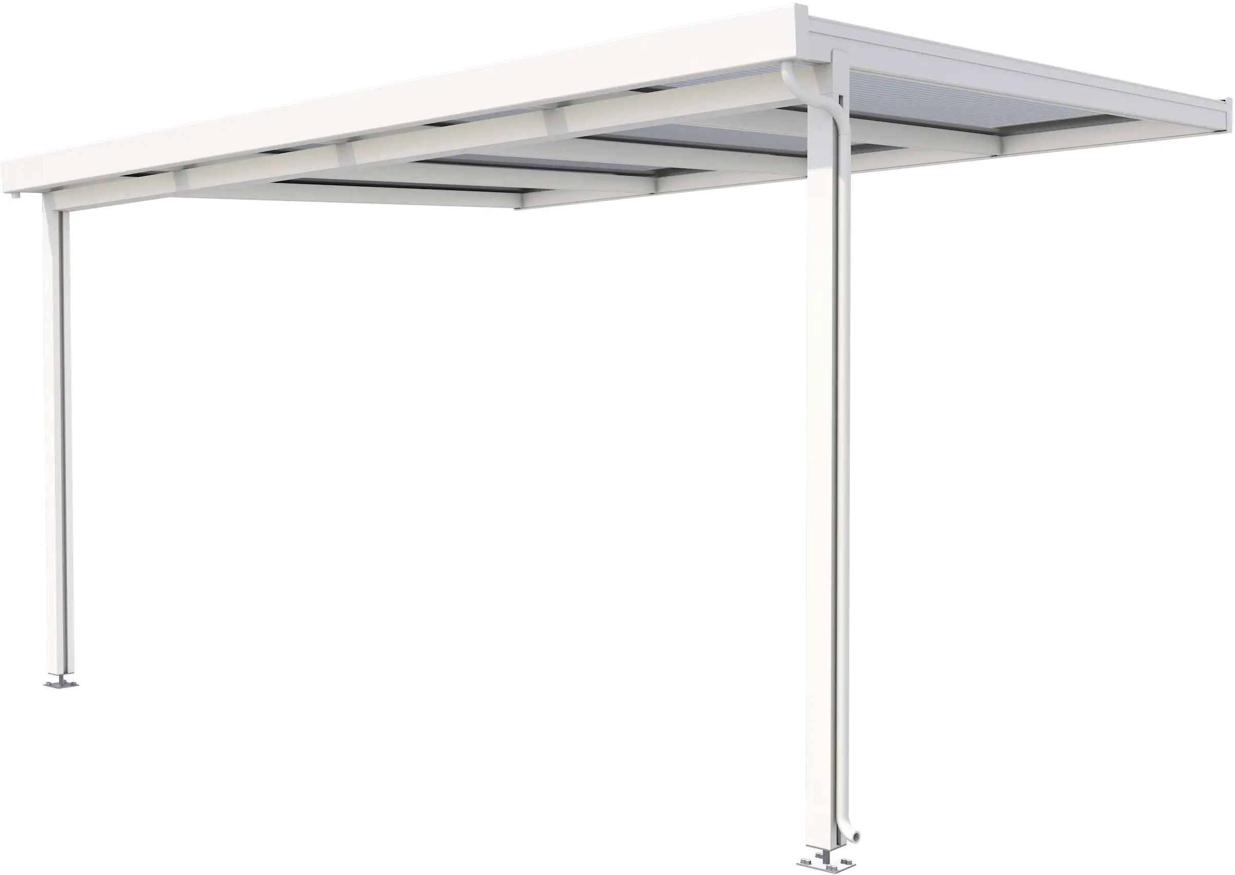 Gutta Premium Terrassendach 410,2 x 306 cm weiß PC bronce 16 mm