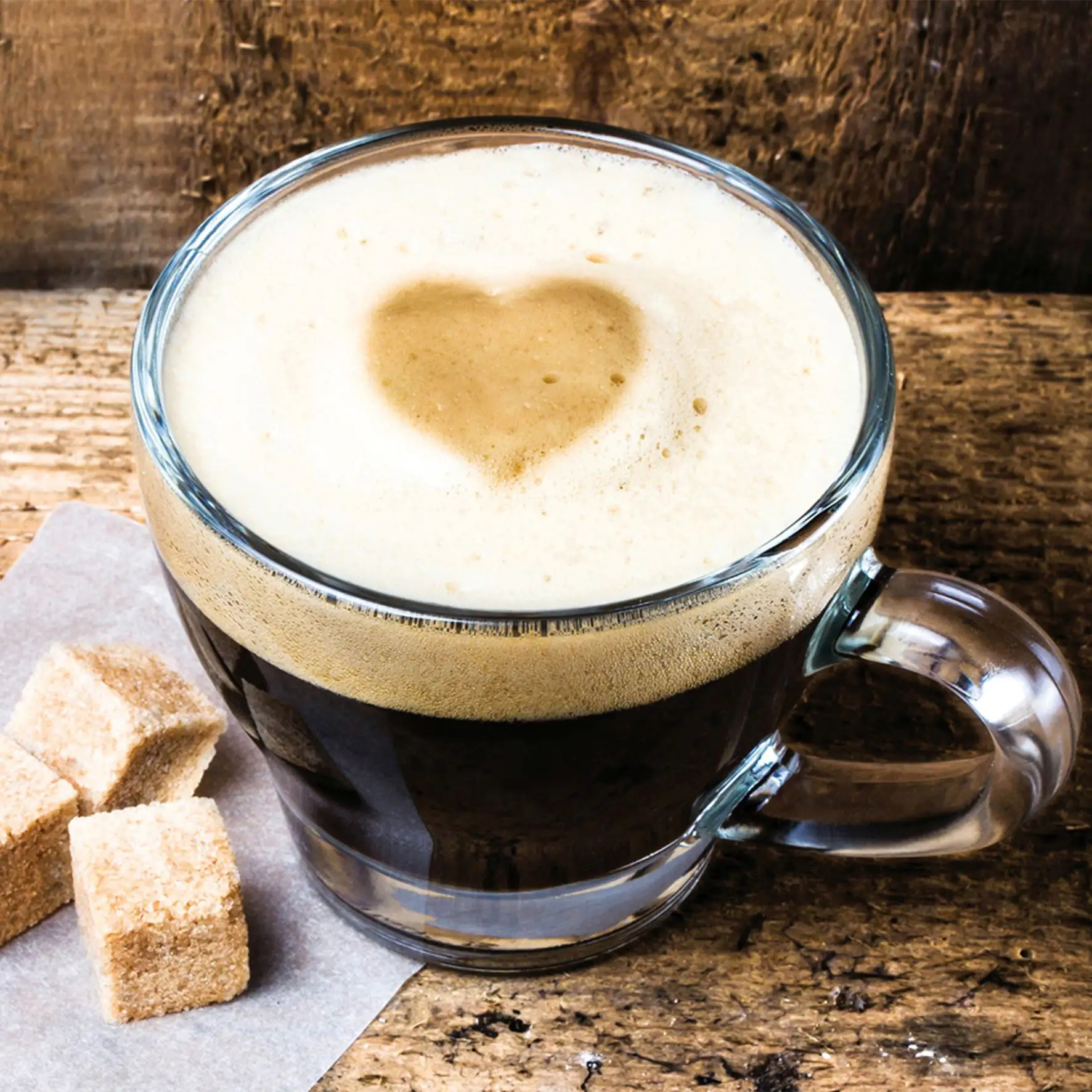 Deco-Glas Bild - Café Heart 30 x 30 cm