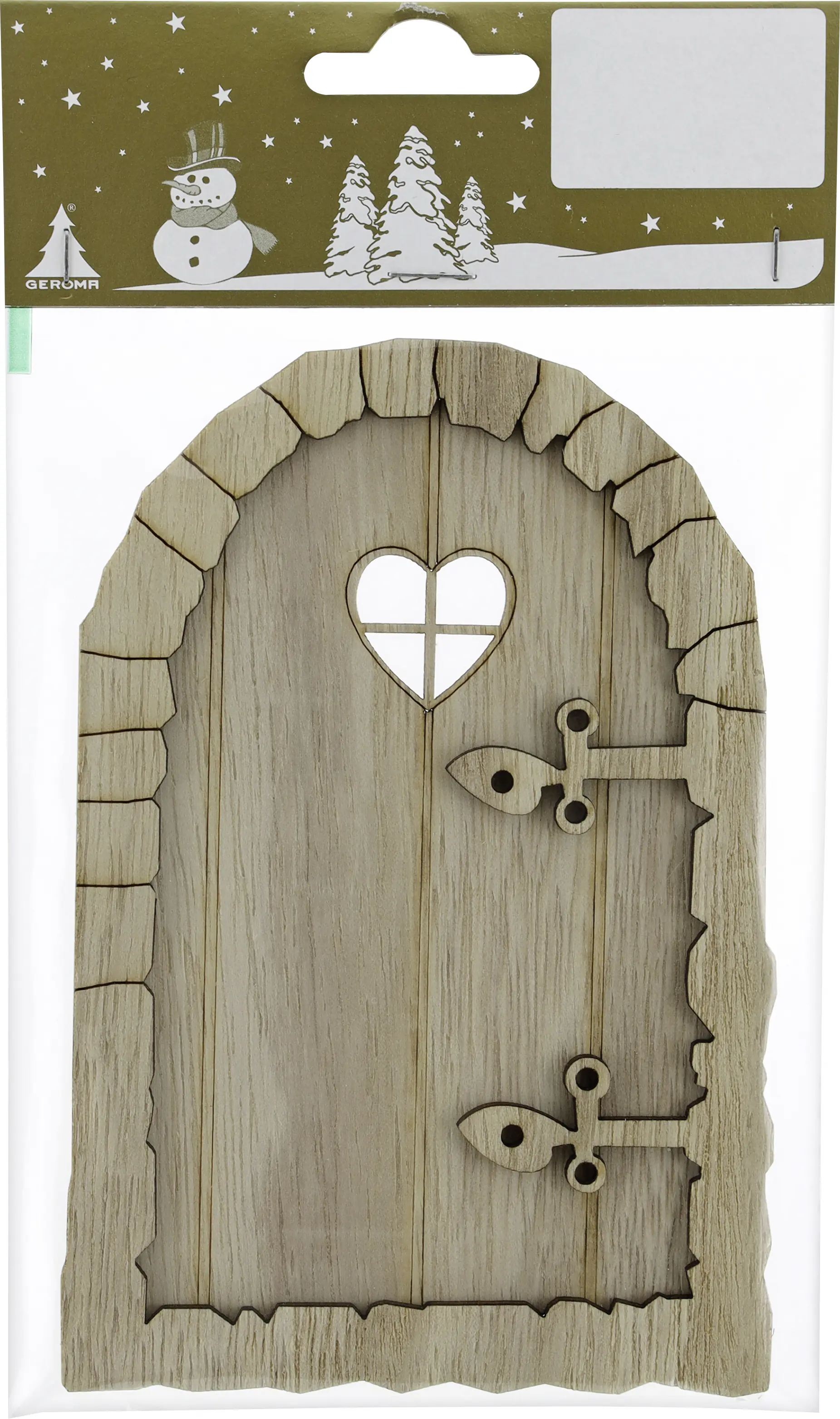 Deko Tür aus Holz 14 x 9,5 cm natur
