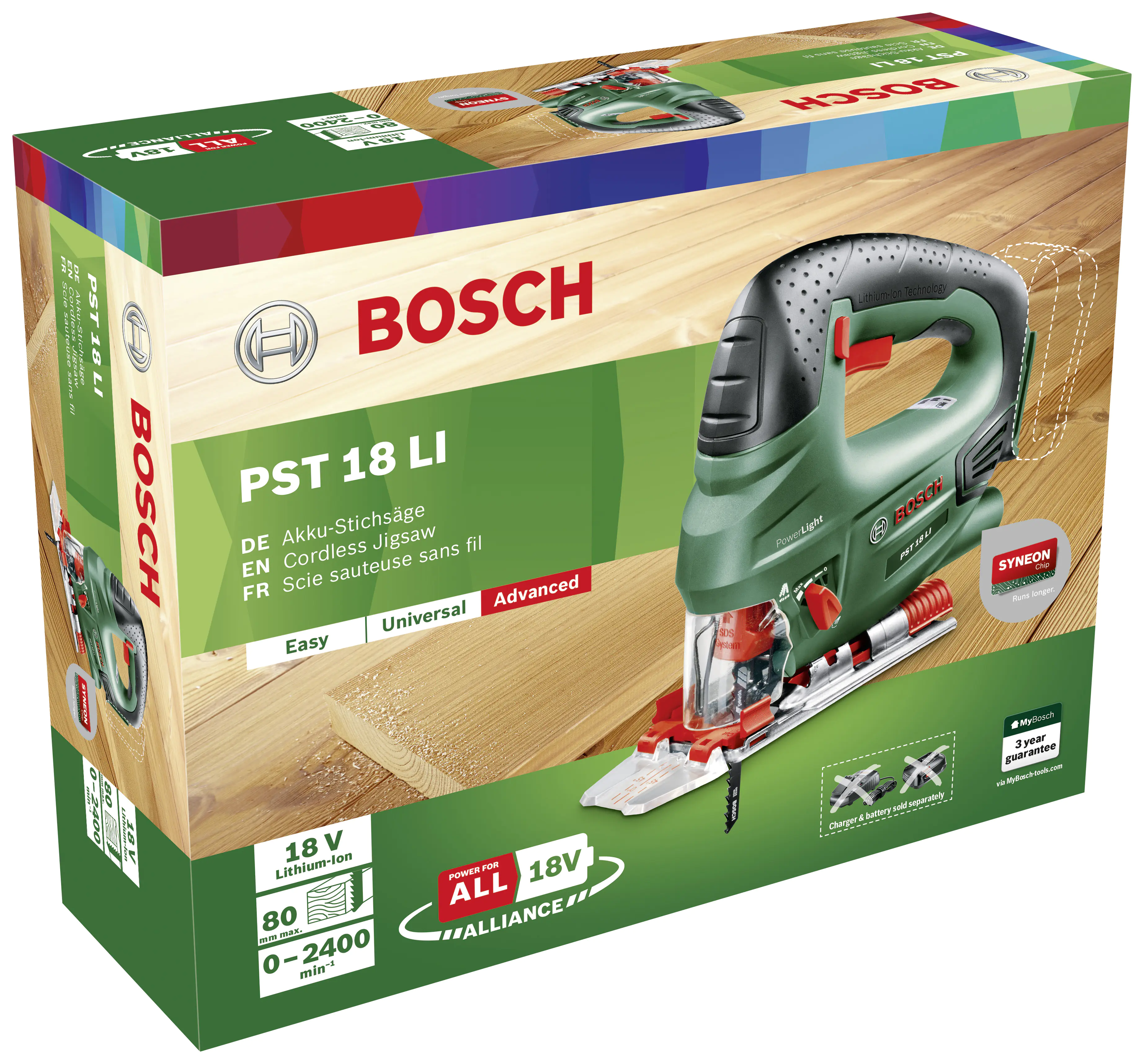 Bosch Akku-Stichsäge PST 18 LI 18V 2,5 Ah Solo Bosch Akku-Stichsäge PST 18 LI 18V 2,5 Ah Solo