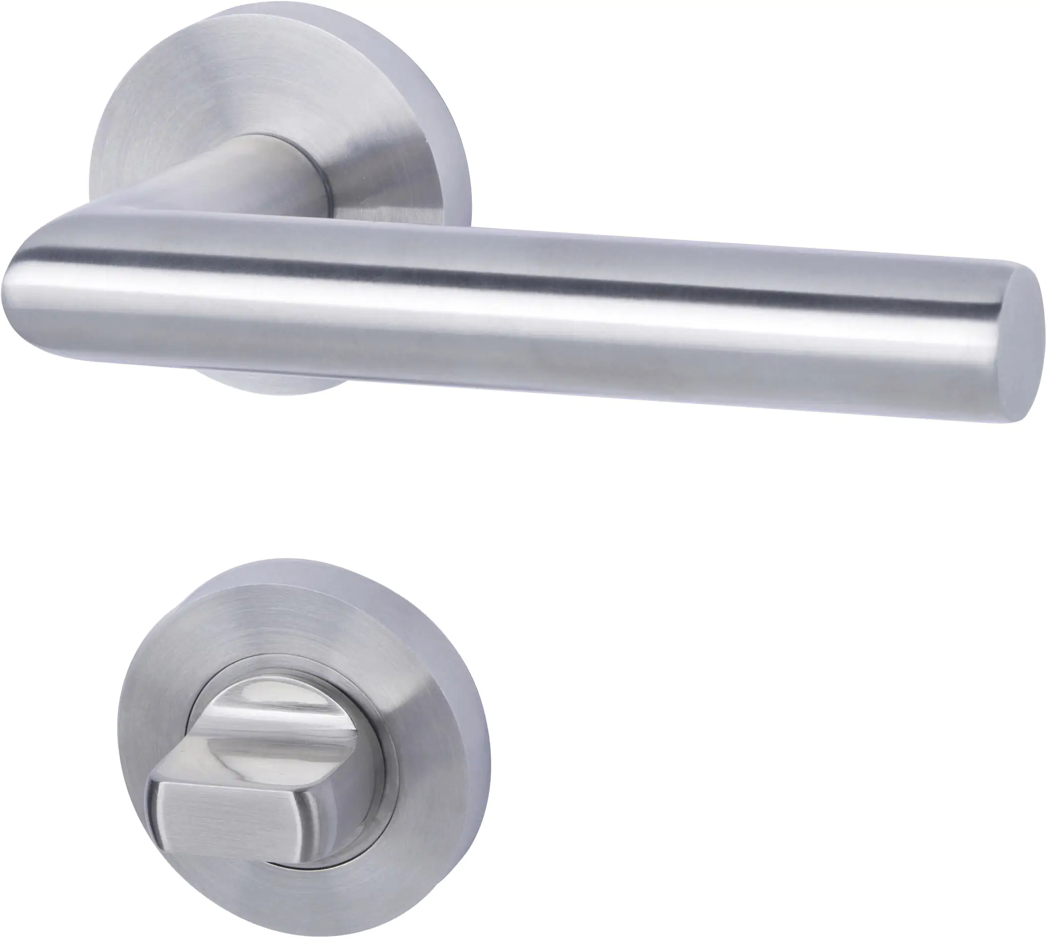 Alpertec WC-Rosettengarnitur Solid 10 Edelstahl silber rund Alpertec WC-Rosettengarnitur Solid 10 Edelstahl silber rund