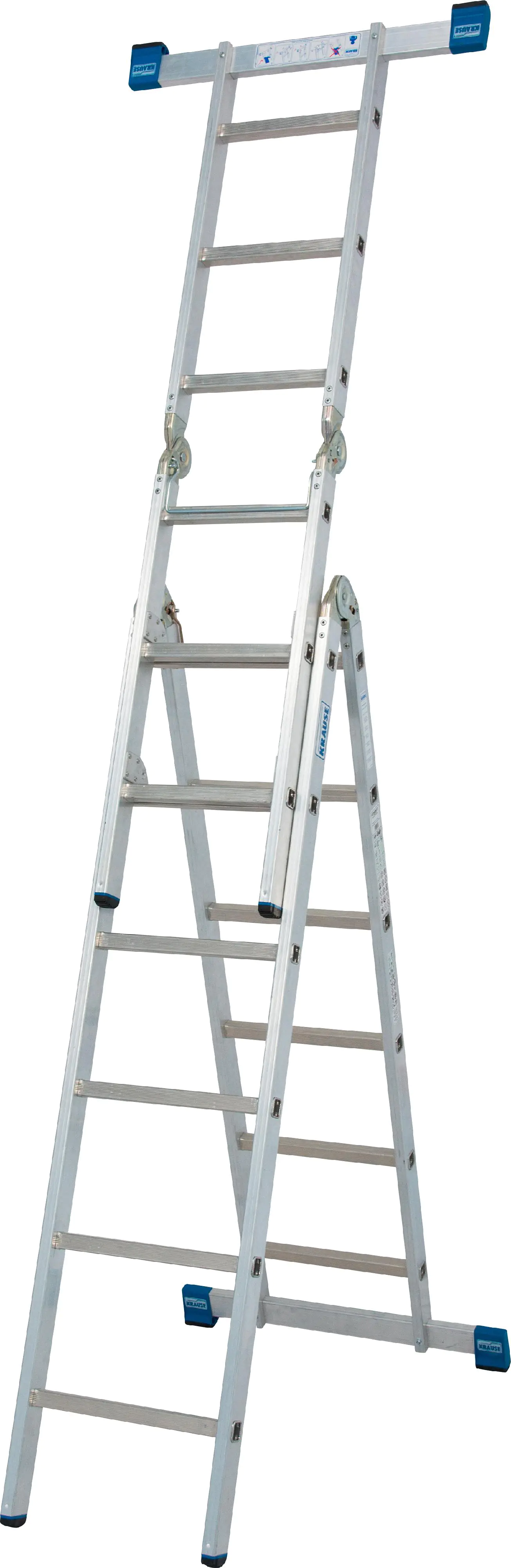 Krause Aluminium-Gelenk-Combileiter STABILO mit Treppenfunktion 5,30 m