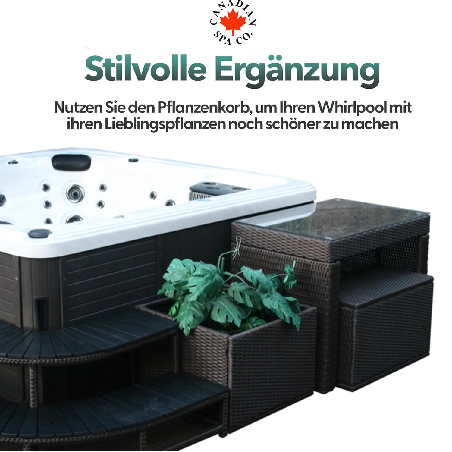 Canadian Spa Pflanzenkorb - für quadratische Whirlpools dunkelbraun Canadian Spa Pflanzenkorb - für quadratische Whirlpools dunkelbraun