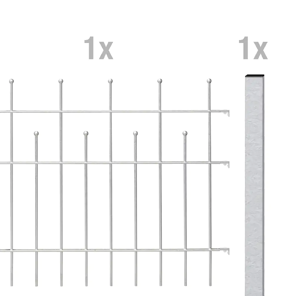 Alberts Komplettset Zaun Madrid 2 m 73,5 cm feuerverzinkt zE