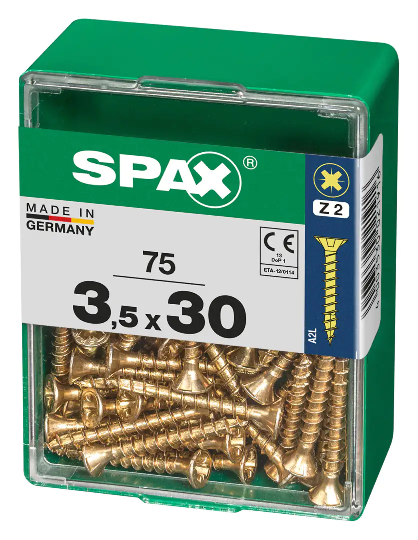 Spax Universalschrauben 3.5 x 30 mm PZ 2 - 75 Stk.