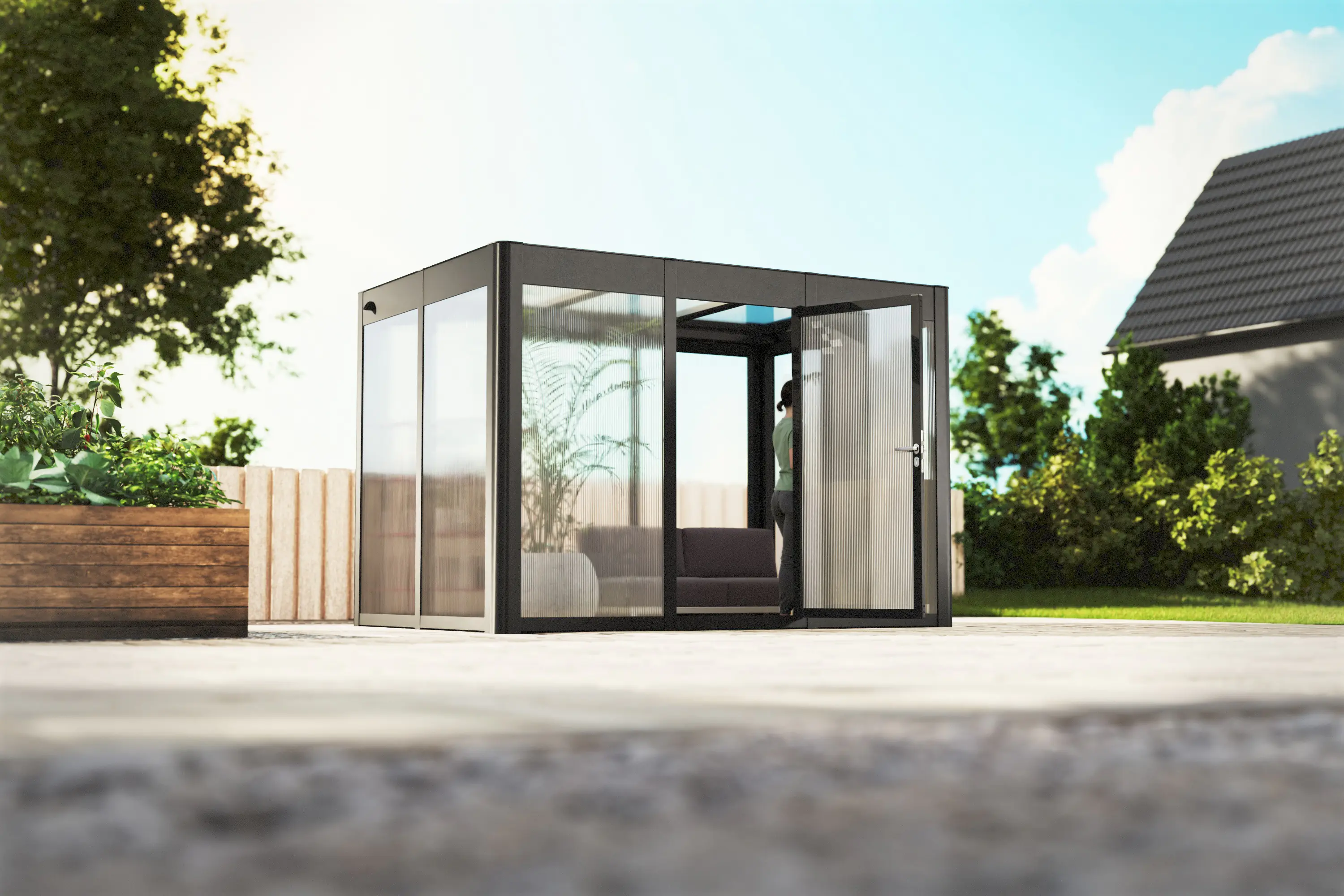 SunElements SunGarden Gartenhaus Select 3.2 338 x 233 cm anthrazit-metallic