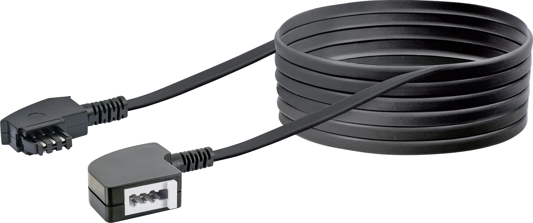 Schwaiger TAE Verlängerungskabel 10 m TAE-Stecker zu TAE-Buchse, schwarz