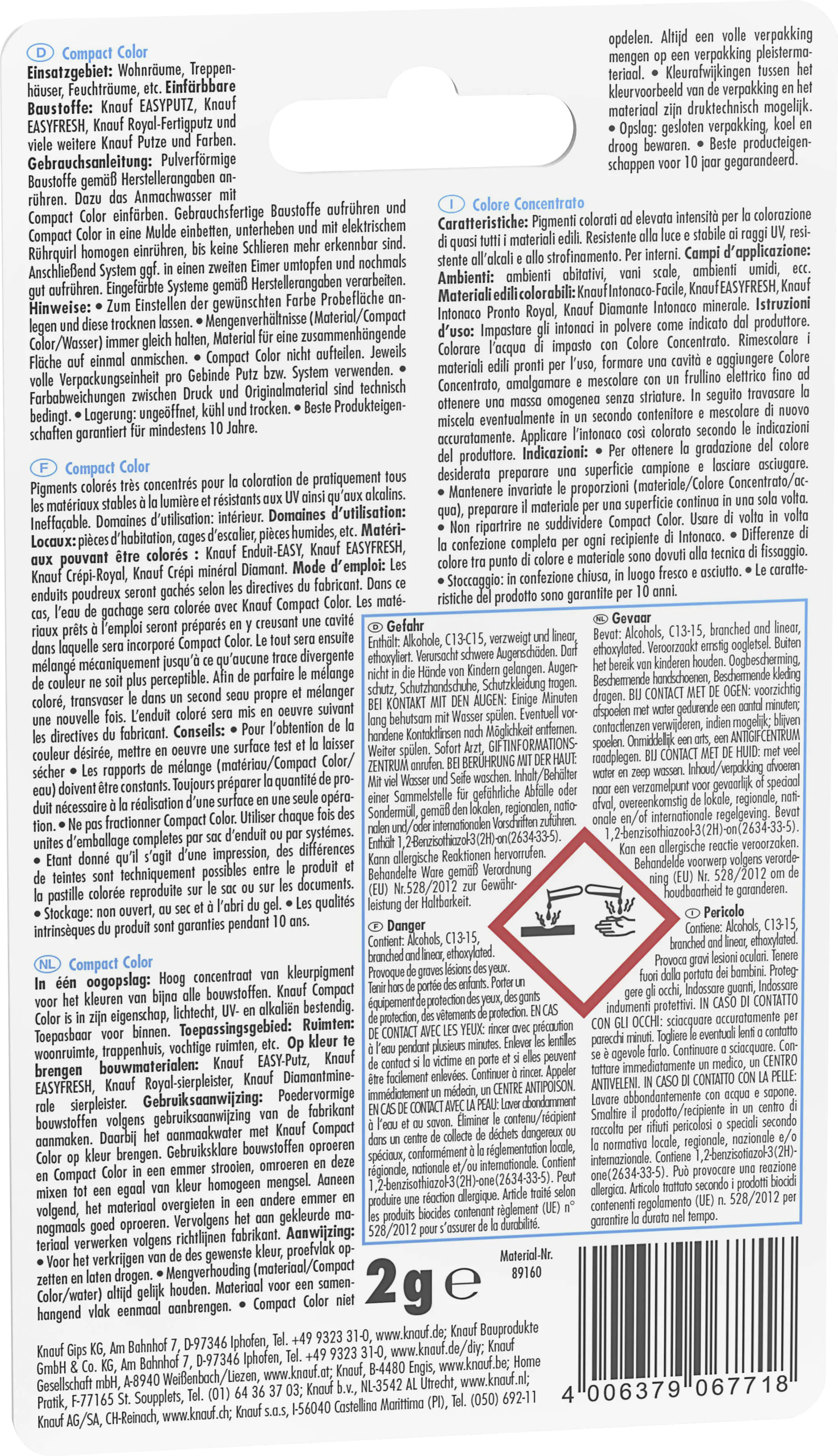 Knauf Farbpigment Compact Color 2 g zitronengelb