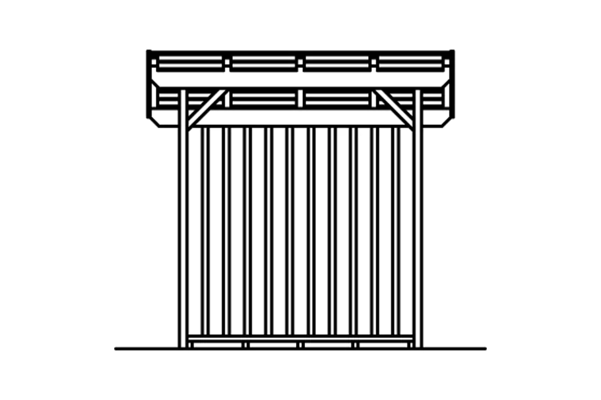 SKAN HOLZ Holzunterstand Lars 1 240 x 102 cm , natur