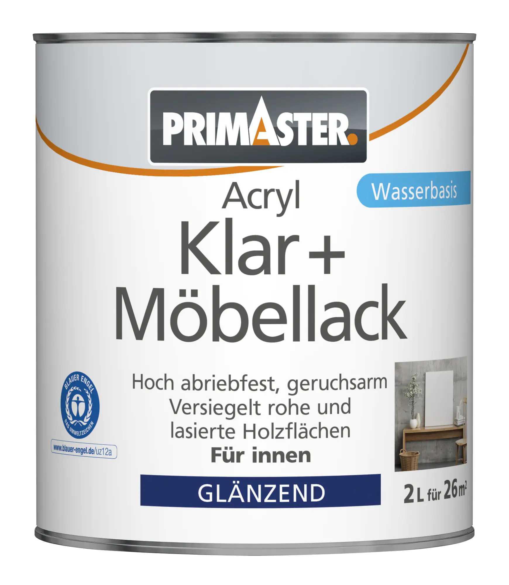 Primaster Klar und Möbellack 2 L farblos glänzend