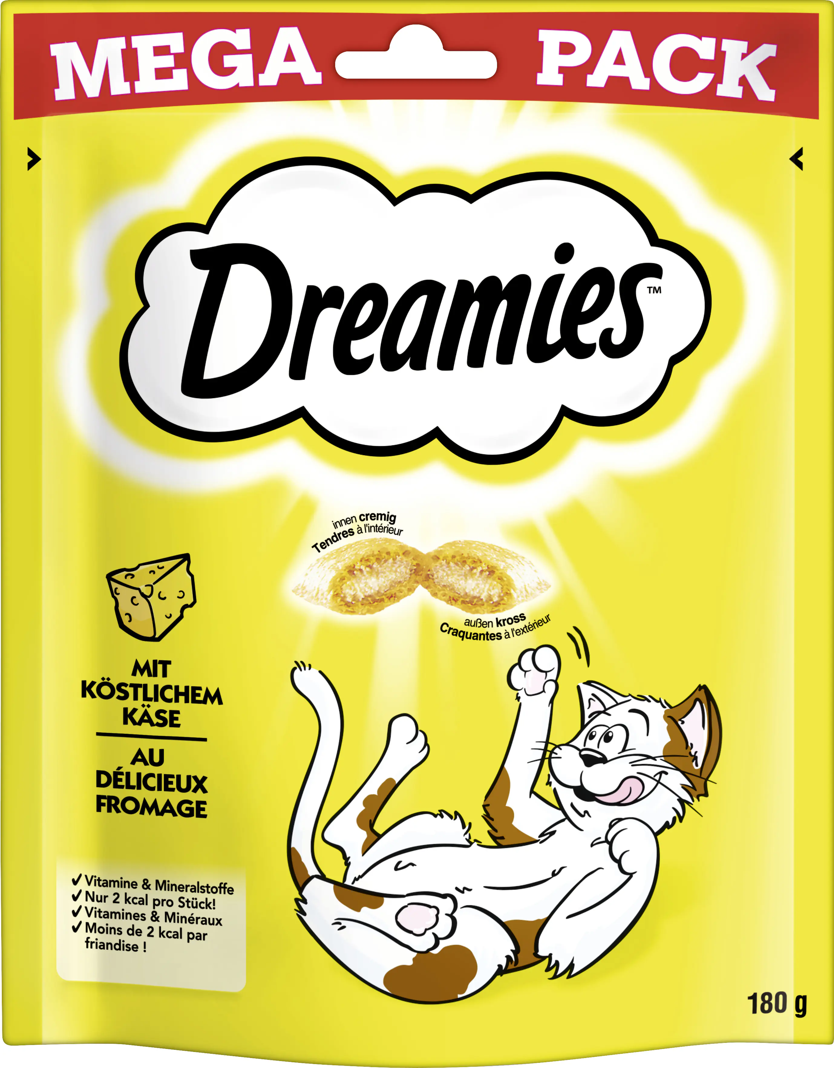 DREAMIES Katzensnack mit Käse 180 g Mega Pack