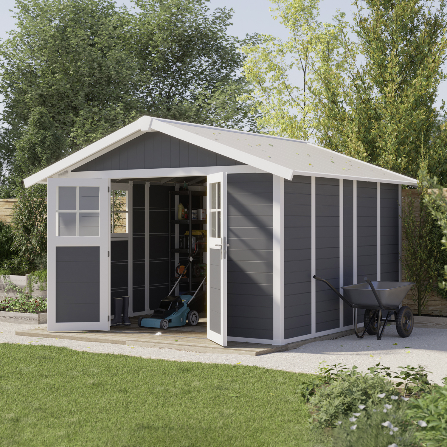 Grosfillex Gartenhaus Deco H 11 370 x 407 cm (inkl. Dachüberstand)