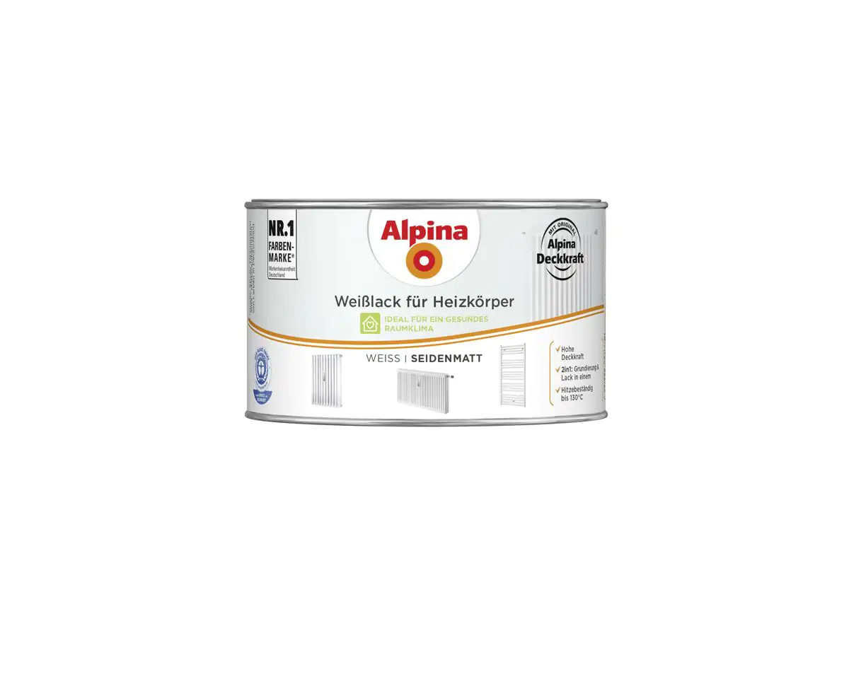Alpina Heizkörperlack weiß 300 ml weiß seidenmatt Alpina Heizkörperlack weiß 300 ml weiß seidenmatt