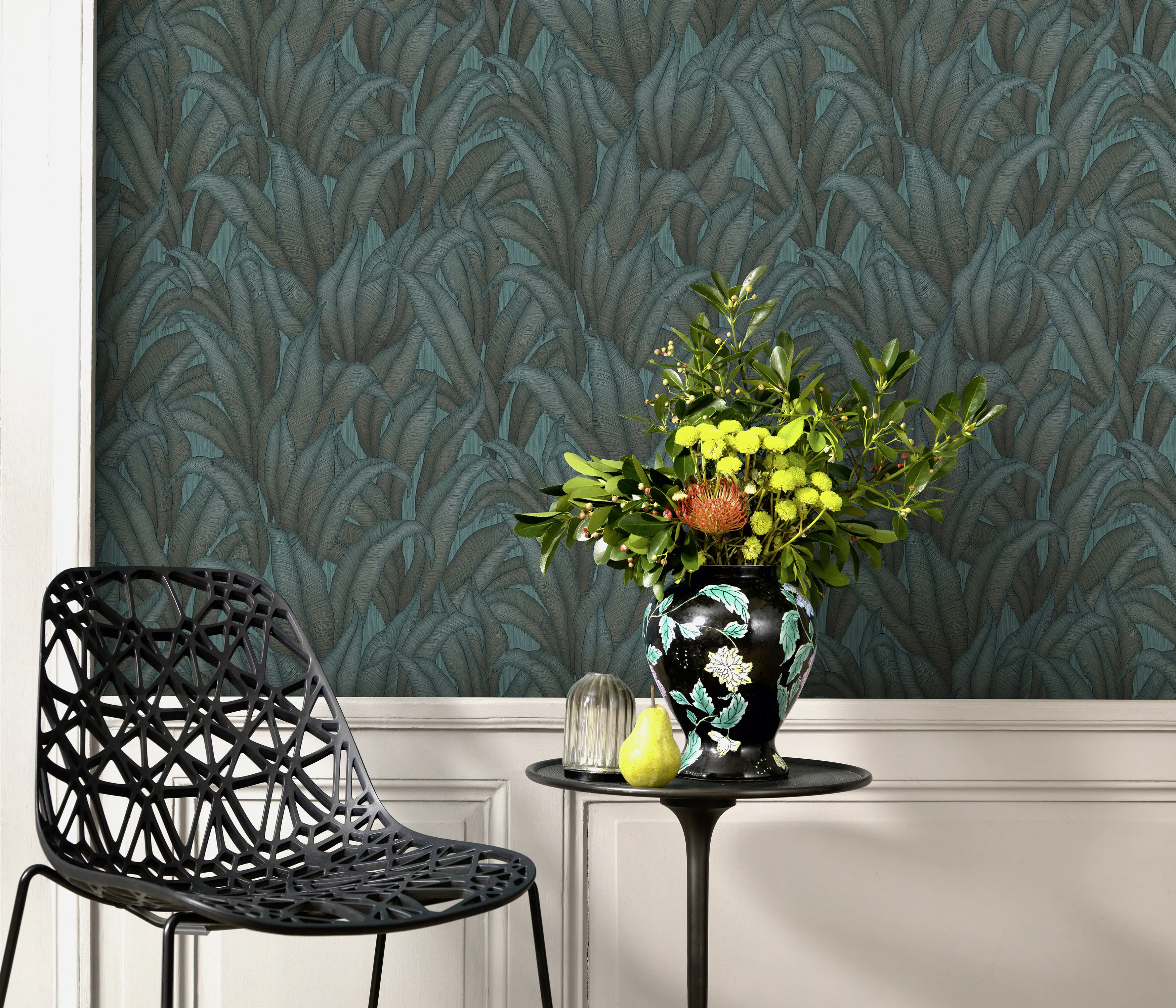 Erismann Vliestapete 10371-19 Fashion for Walls 4 floral petrol 10,05 x 0,53 m