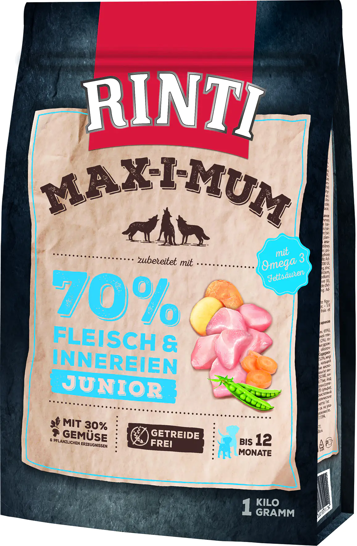 Rinti Hundetrockenfutter Max-I-Mum Junior 1 kg