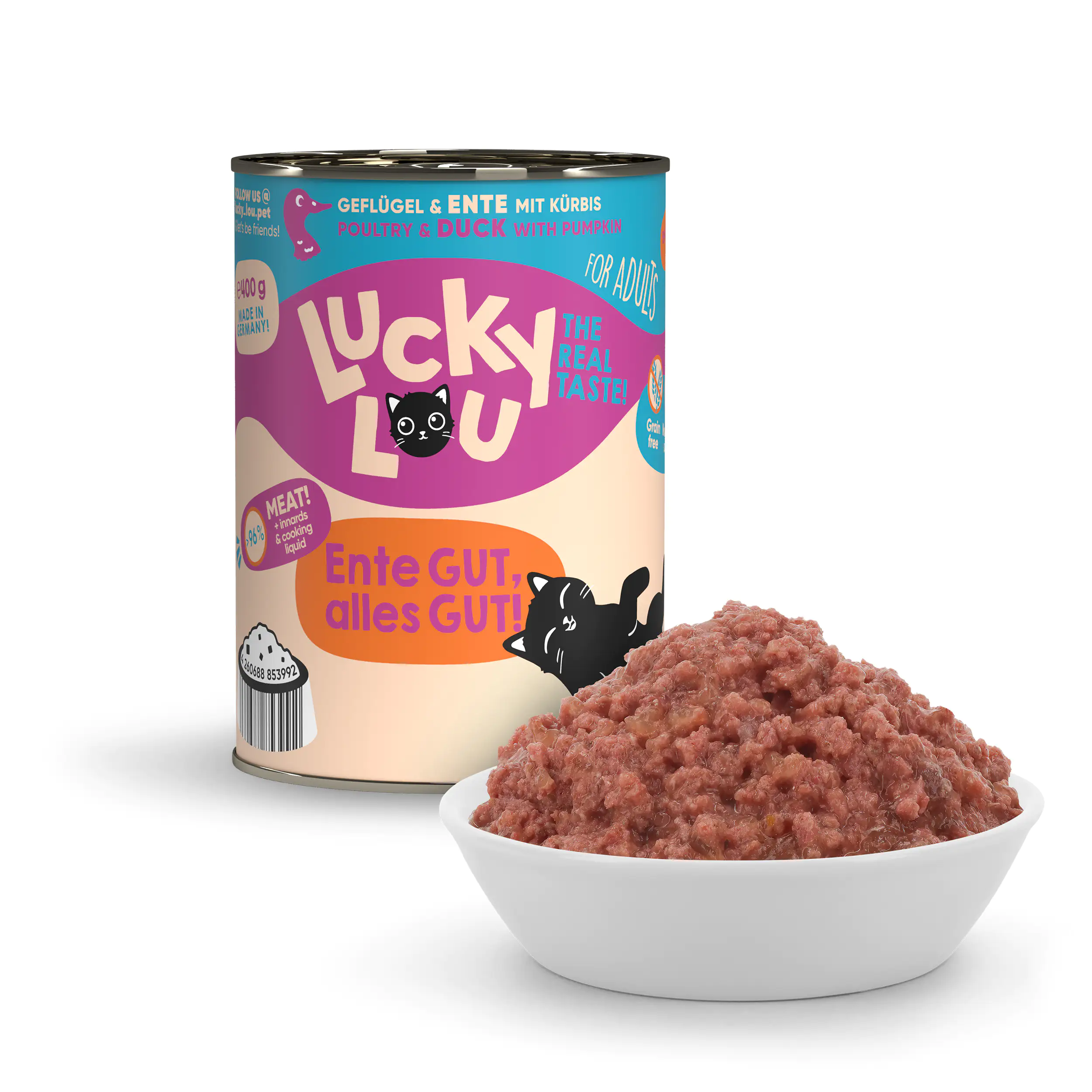 Lucky Lou Katzenfutter Geflügel und Ente 400 g Lucky Lou Katzenfutter Geflügel und Ente 400 g