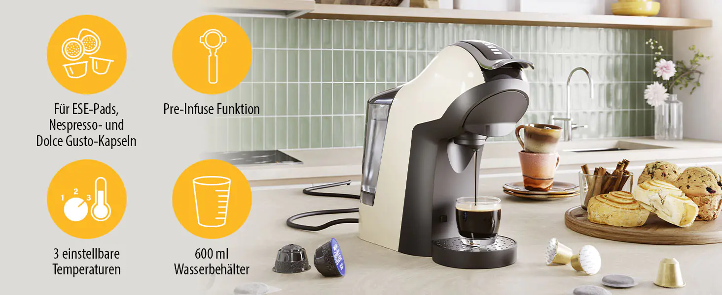 Tristar Multi-Kapsel Kaffeemaschine CM-2301 19 bar