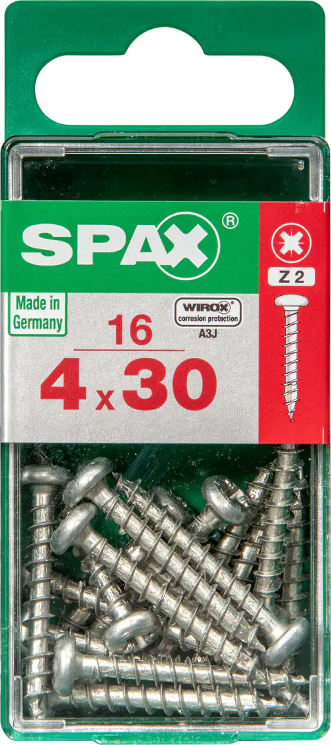Spax Universalschrauben 4.0 x 30 mm TX 20 - 16 Stk.