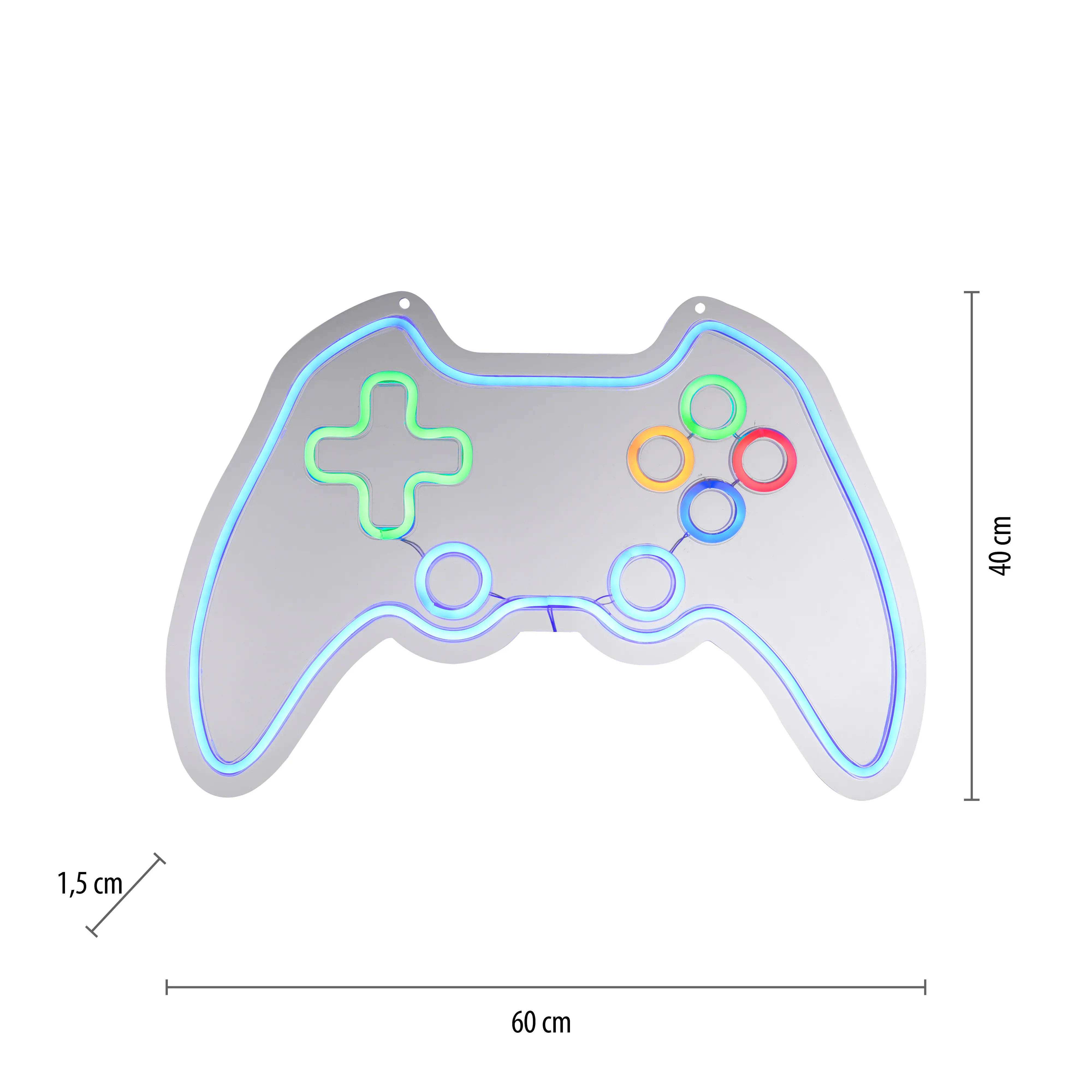 Just Light LED Dekoleuchte Gamer 60 x 1,5 x 40 cm Just Light LED Dekoleuchte Gamer 60 x 1,5 x 40 cm