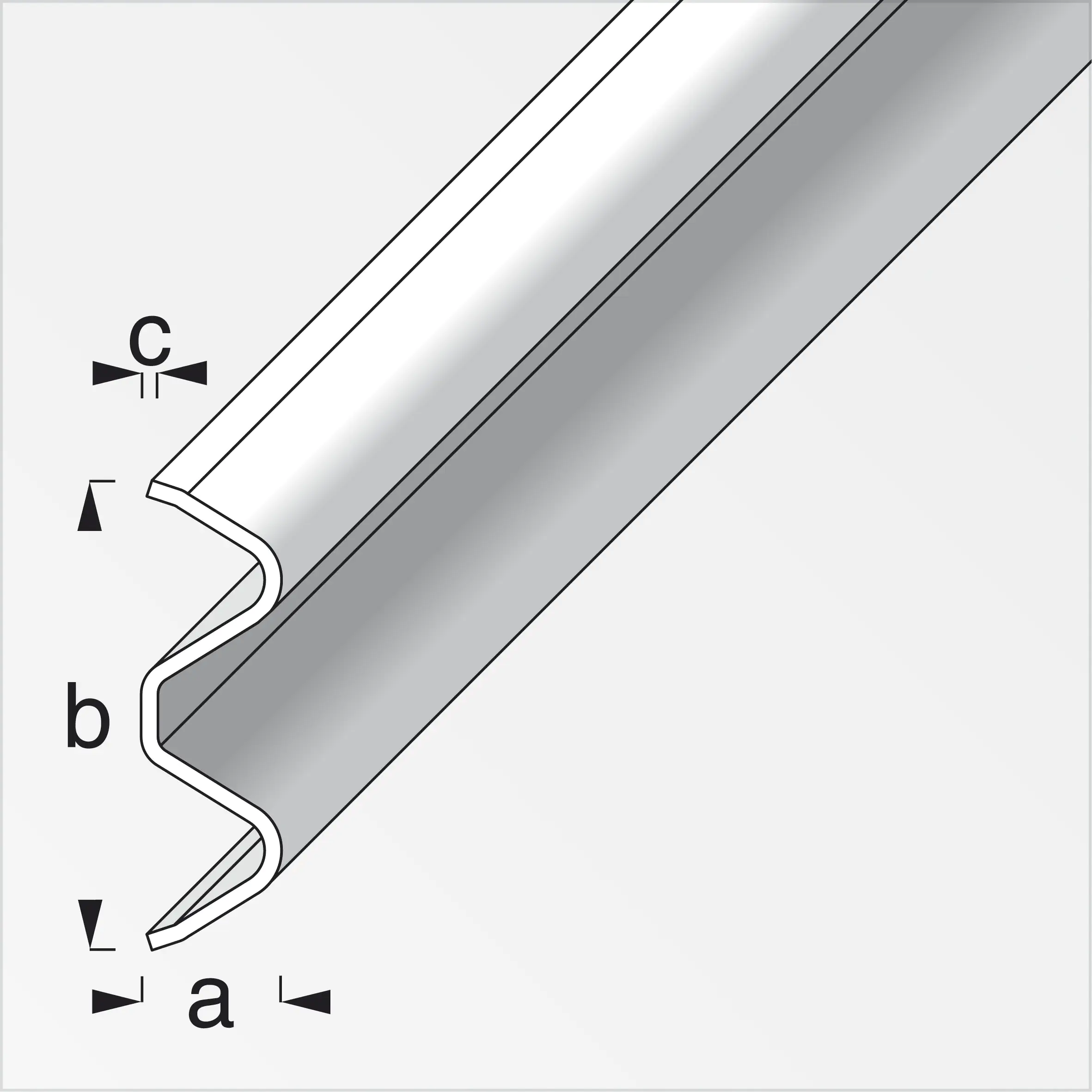 alfer Leitplanken-Profil 1 m, 6.2 x 21 x 0.75 mm Aluminium roh blank