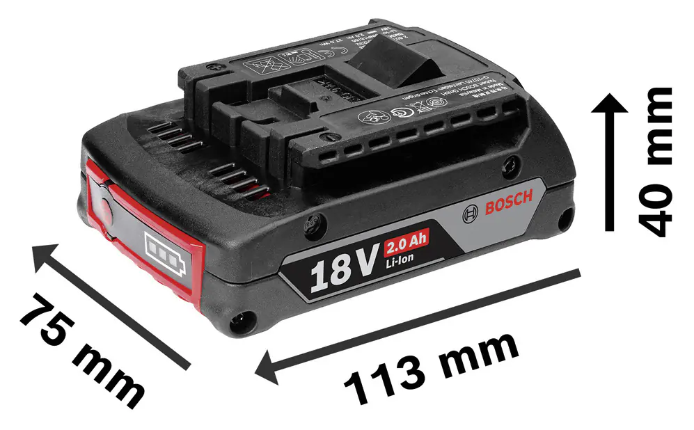 Bosch Professional Akku GBA 18 V 2.0Ah im Karton