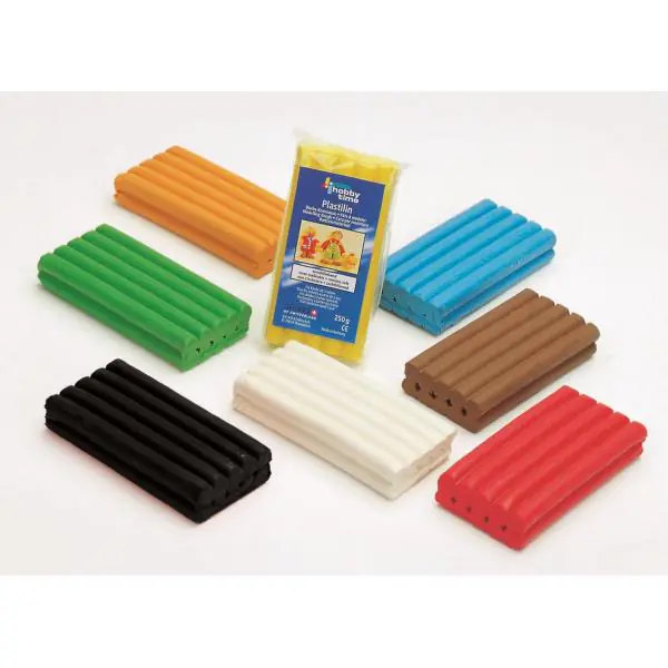 Glorex Plastilin 250 g, weiß, Knetmasse