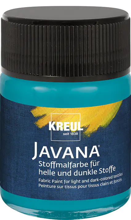 Kreul Javana Stoffmalfarbe für helle und dunkle Stoffe türkis 50 ml