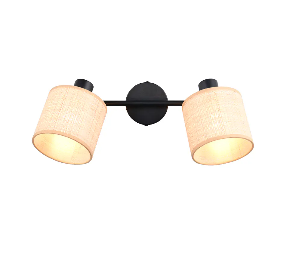 Trio Deckenstrahler 2er Spot Aimee 42,5 cm schwarz matt/natur