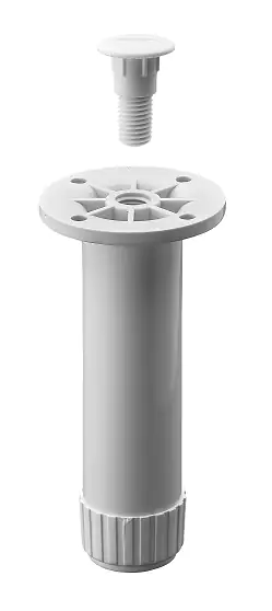 Hettich Sockelverstellfuß 3,0 x 12 - 13 cm Kunststoff weiß - 1 Stück