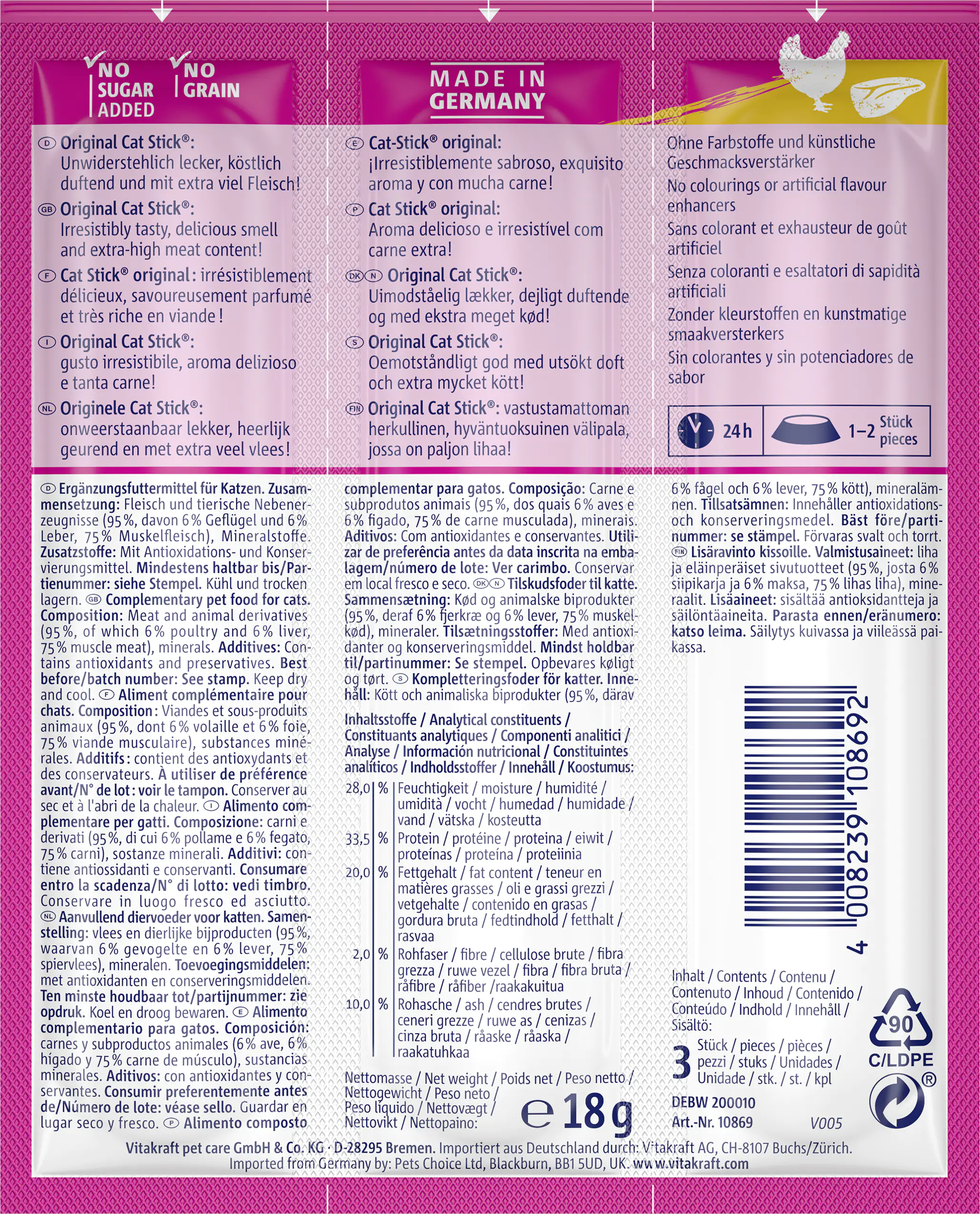 Vitakraft Katzensnack Geflügel & Leber