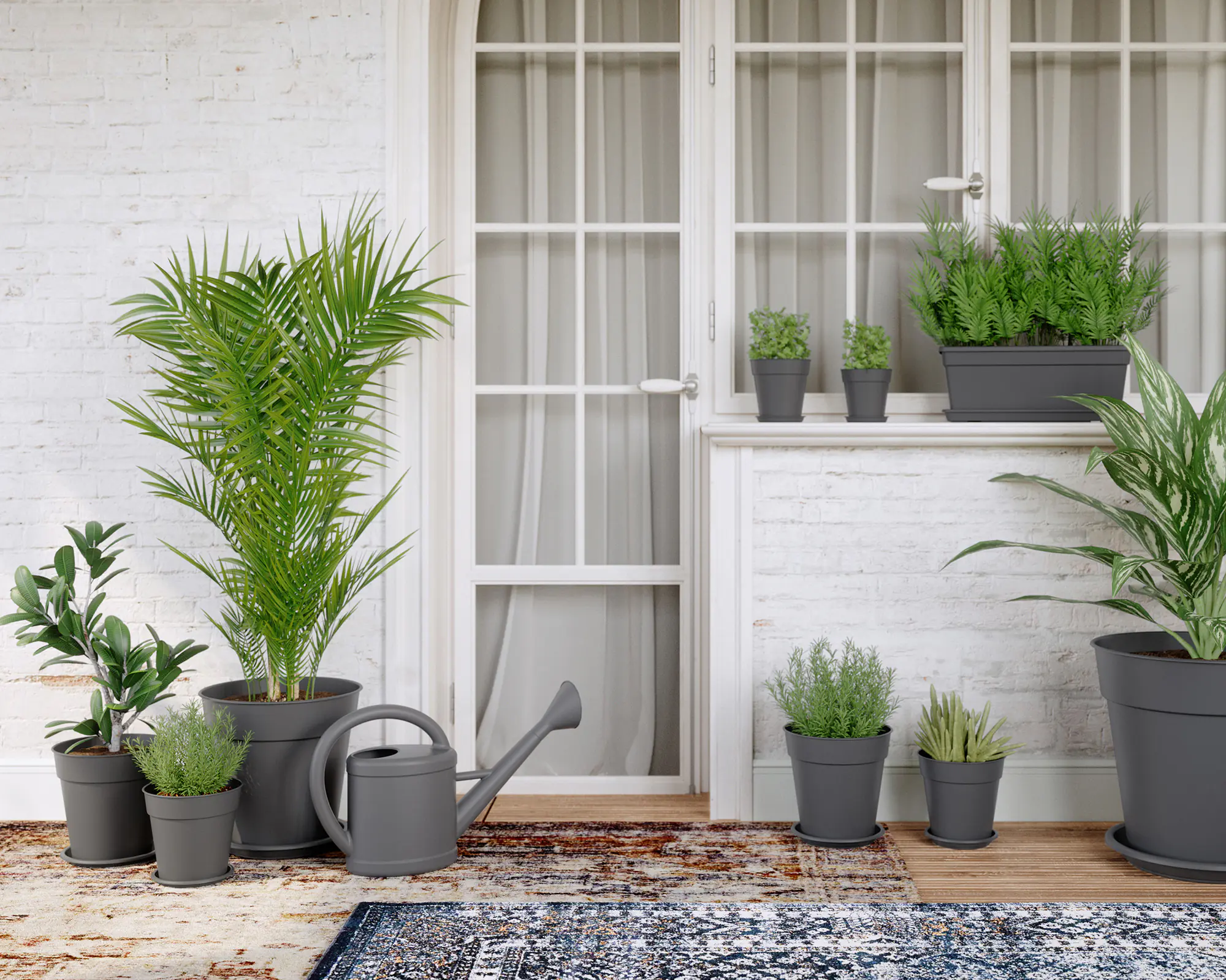 Artevasi Anzuchttopf Madagascar Kunststoff anthrazit Ø 40 x 39 cm 