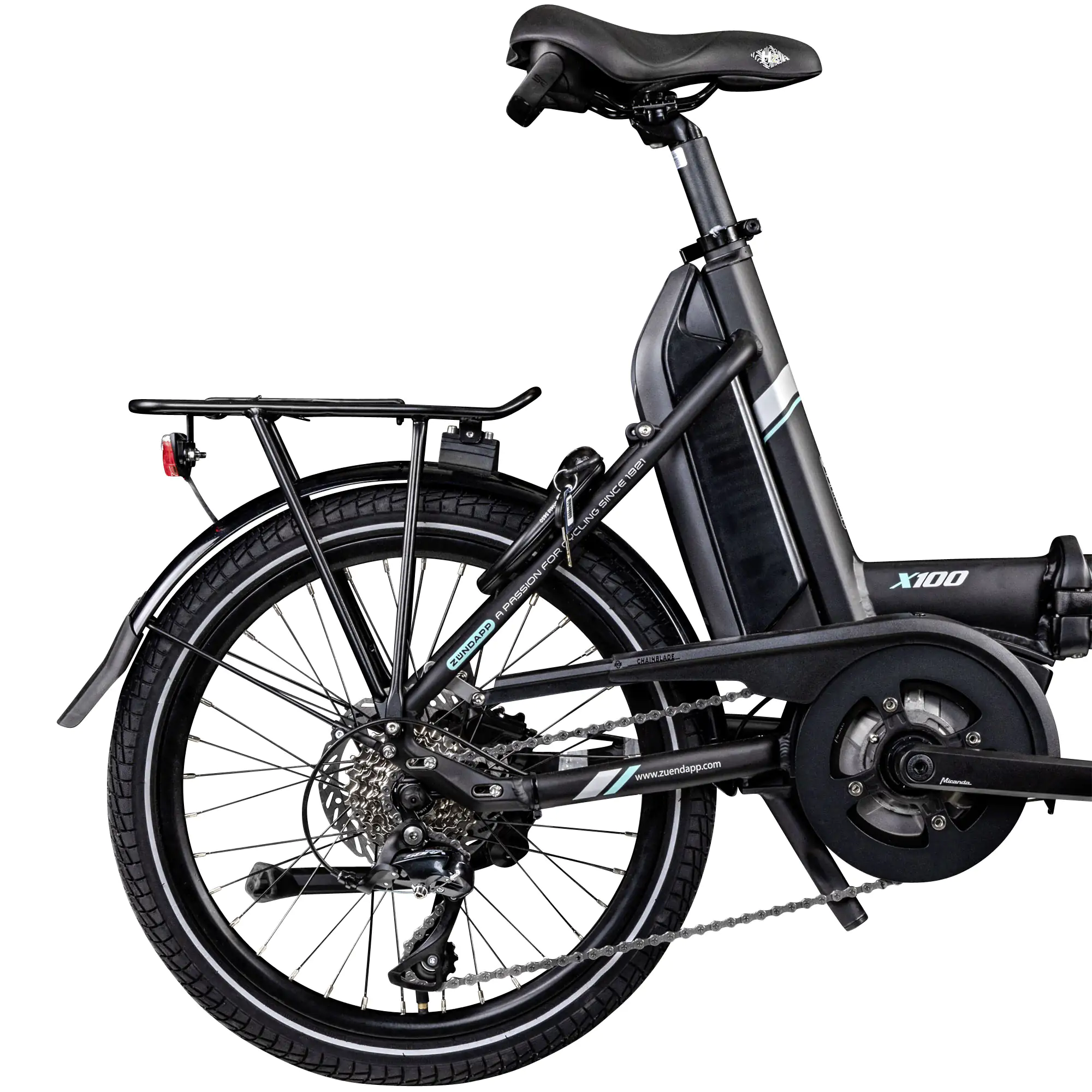 Zündapp E-Bike Faltrad X100 20 Zoll 9-Gang RH 45cm 400 Wh schwarz/türkis Zündapp E-Bike Faltrad X100 20 Zoll 9-Gang RH 45cm 400 Wh schwarz/türkis