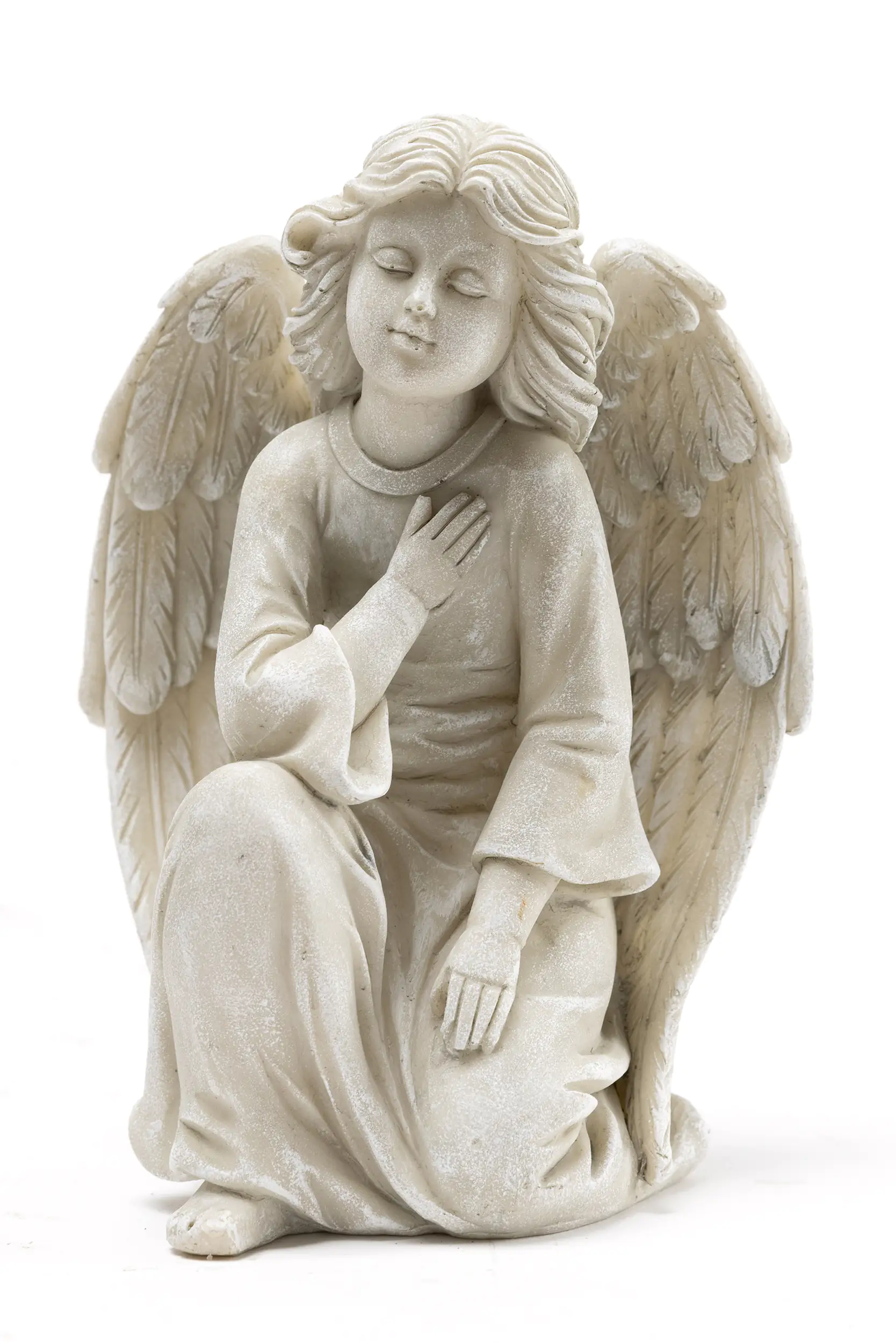 TrendLine Figur Engel 16,5 cm grau