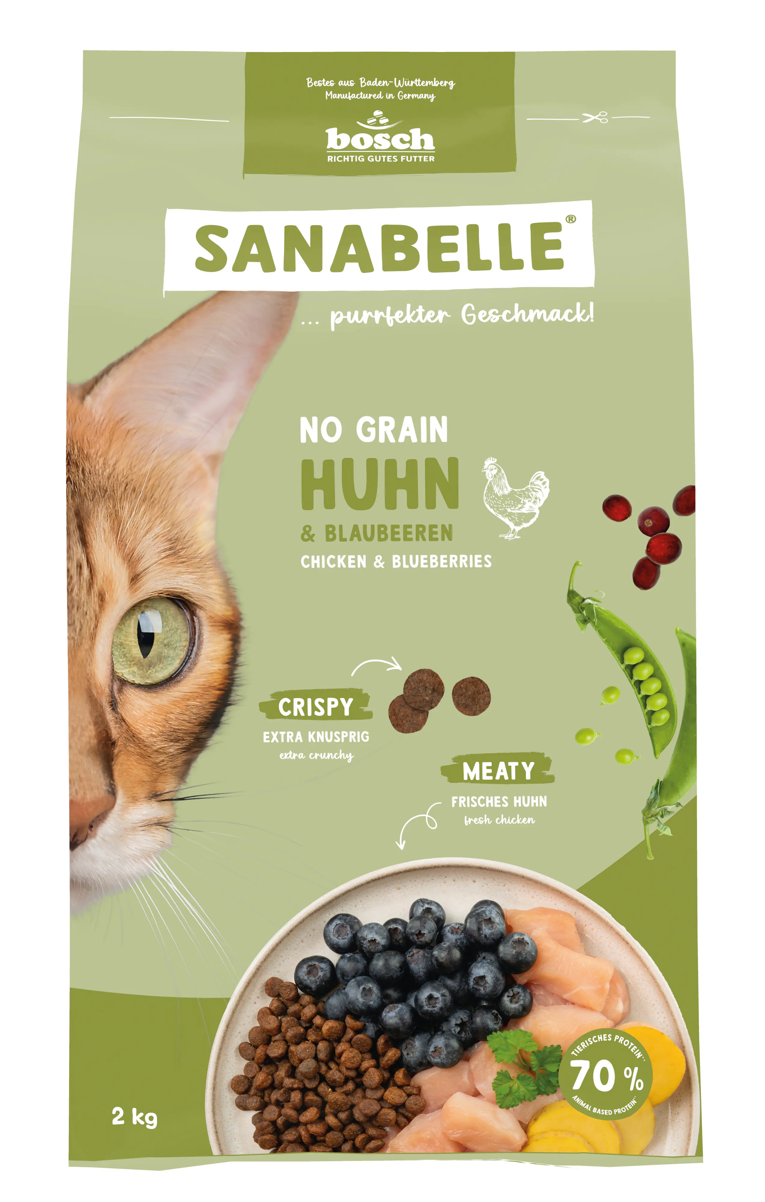 Sanabelle Katzentrockenfutter Adult No Grain mit Huhn für ausgewachsene Katzen 2 kg Sanabelle Katzentrockenfutter Adult No Grain mit Huhn für ausgewachsene Katzen 2 kg