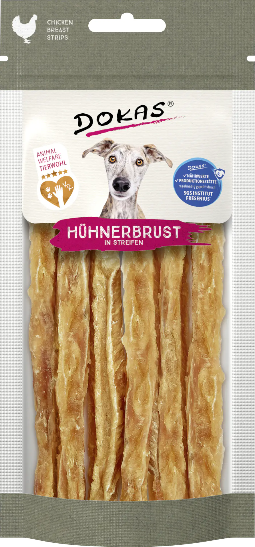 Dokas Hühnerbrust in Streifen 50 g