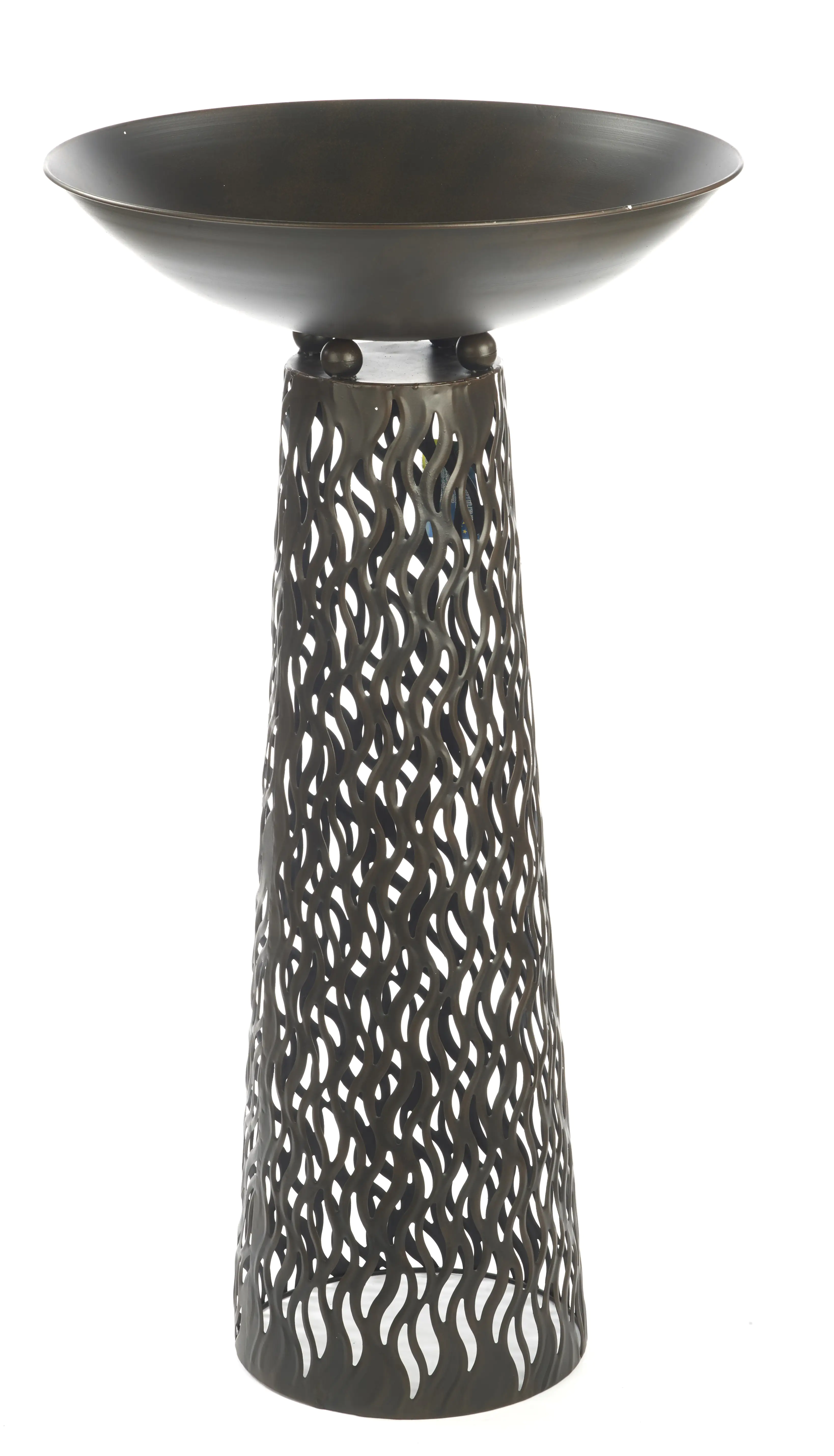 TrendLine Blumensäule 58cm schwarz Ø 58 cm, mit Schale groß