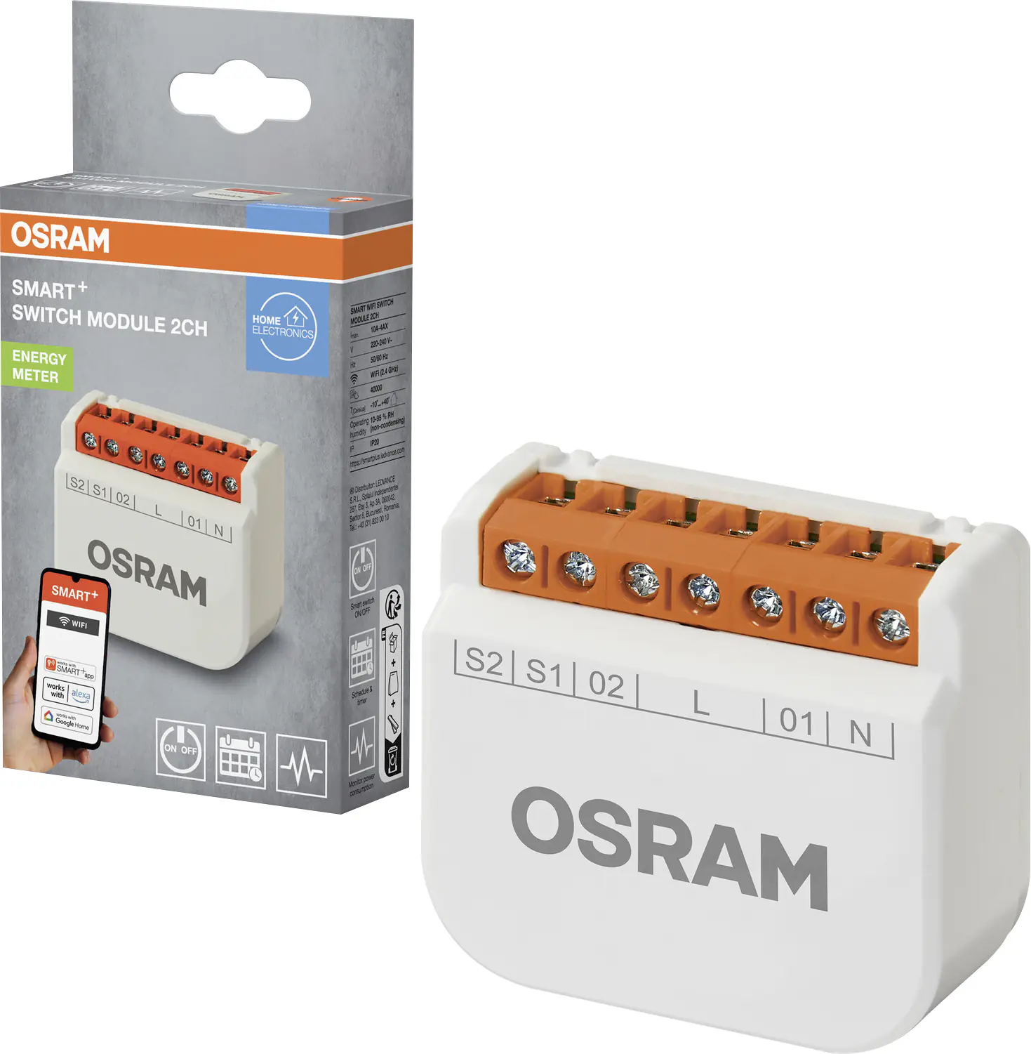 Ledvance Smart Schaltmodul WiFi Switch 2CH weiß