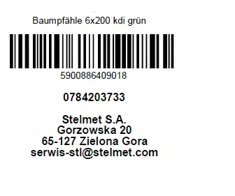 Baumpfahl 200 cm, Ø 6 cm, kesseldruckimprägniert