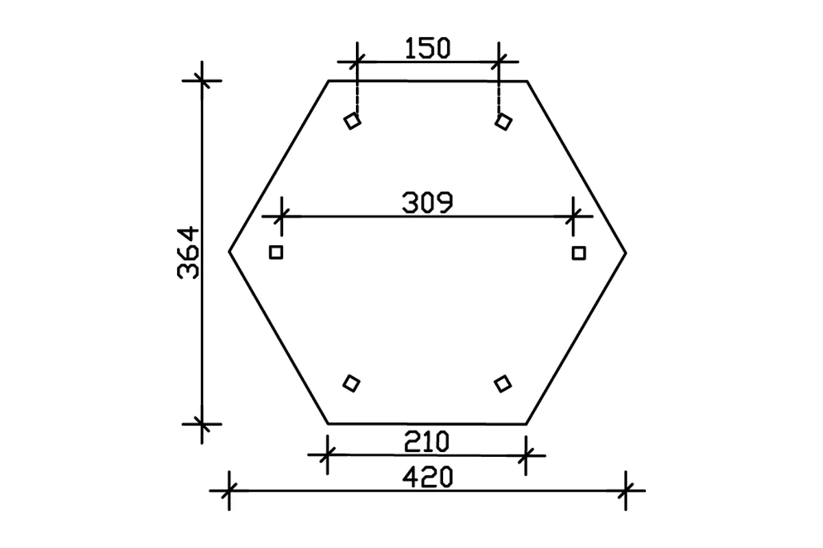 SKAN HOLZ Pavillon Colmar 2 Douglasie, lasiert in Nussbaum