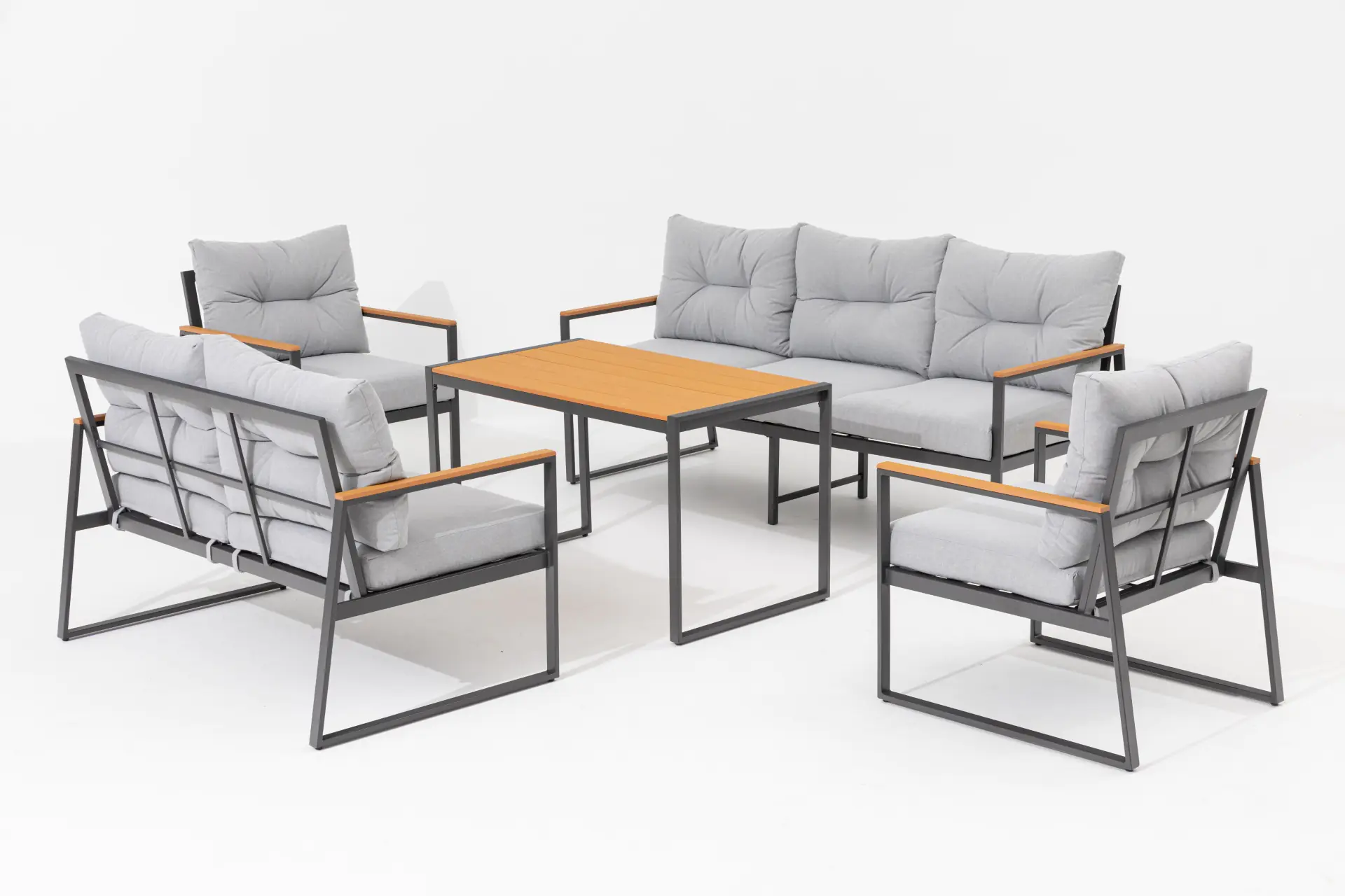 Primaster Gartenmöbel-Set Salina Stahl 5-teilig 