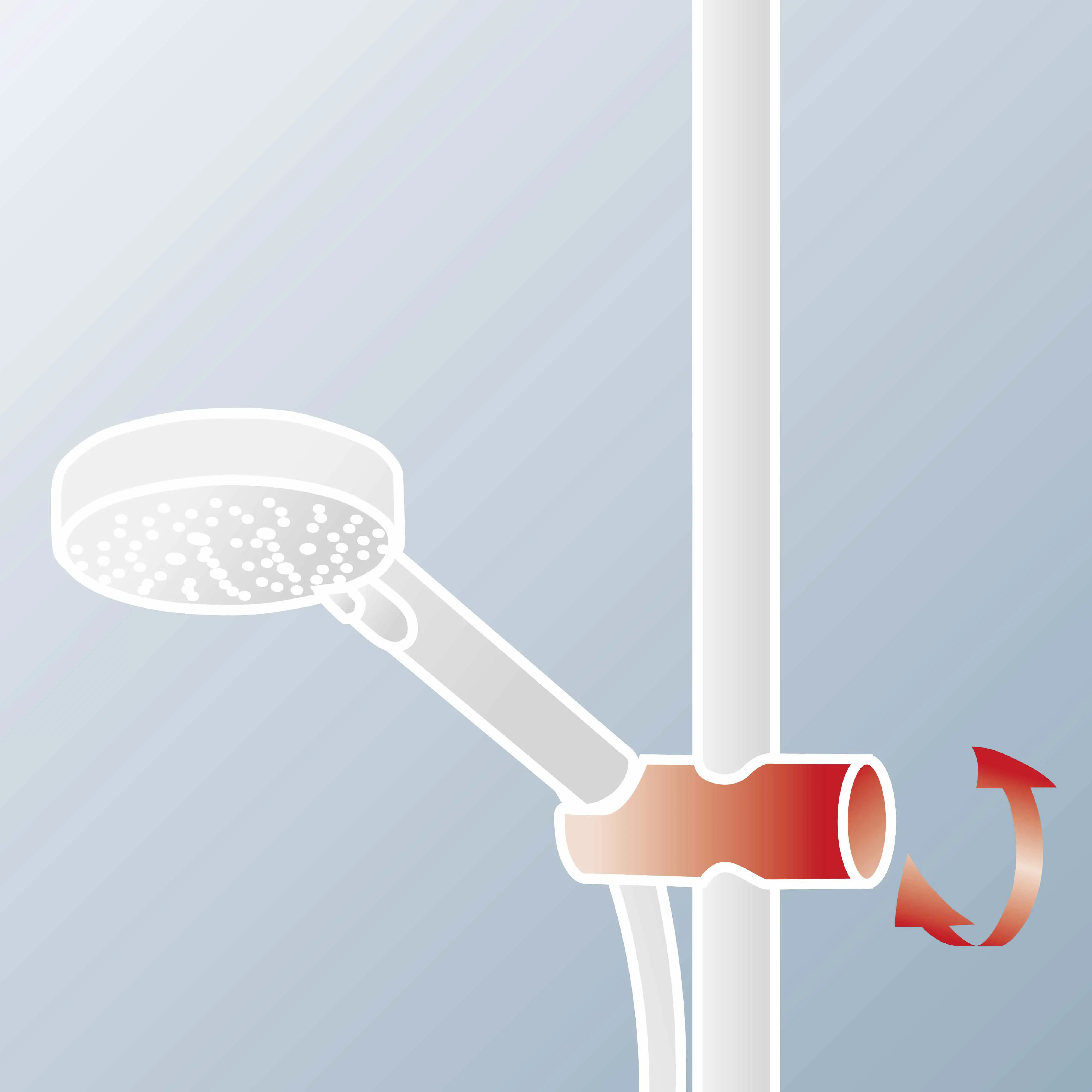 Schulte Duschsystem Rain Classic mit Thermostat rund grau