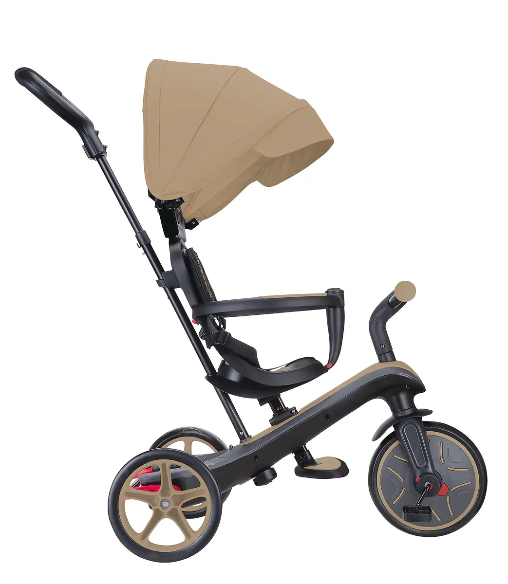 Globber Dreirad für Kinder Explorer Trike 4-in-1 schwarz/sand