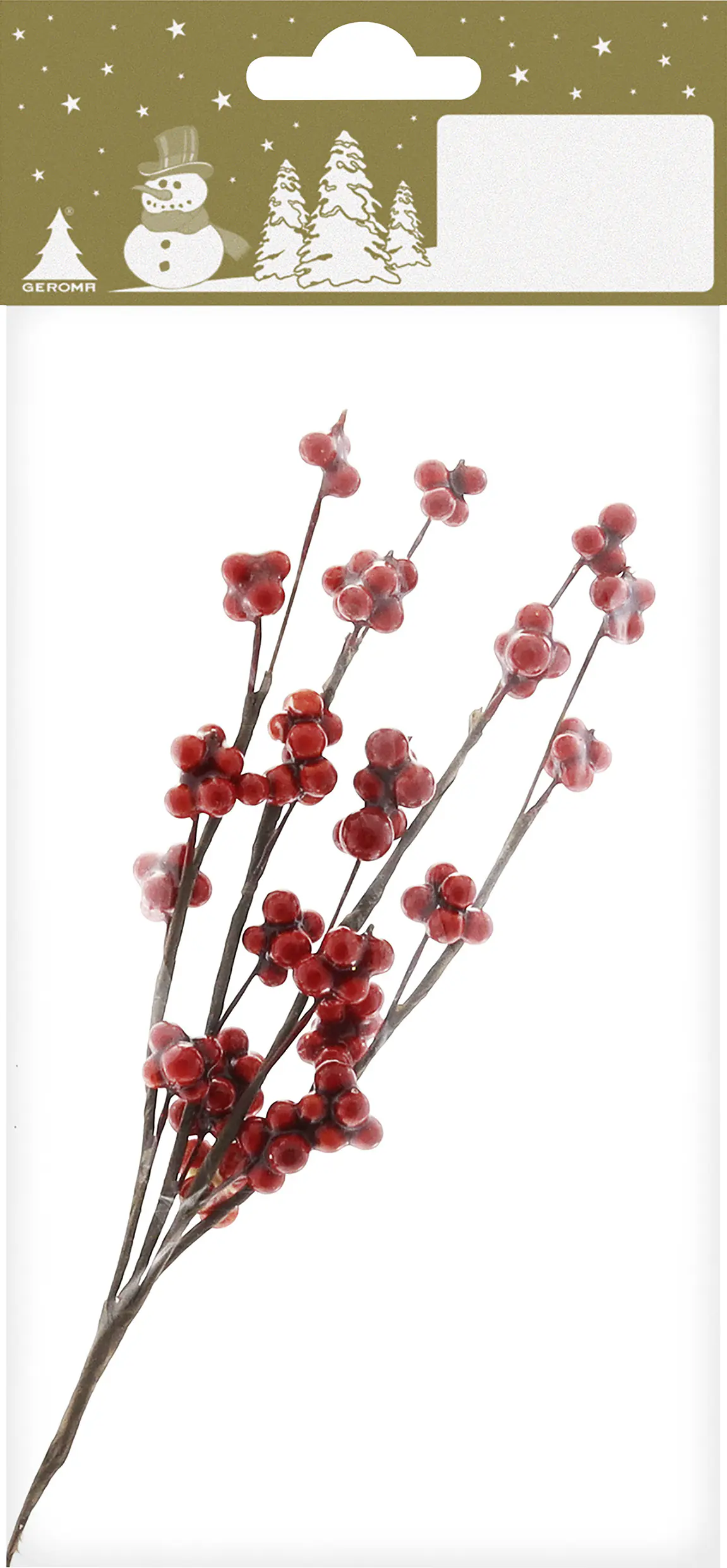 Weihnachtsdeko Zweig mit roten Beeren 15 cm