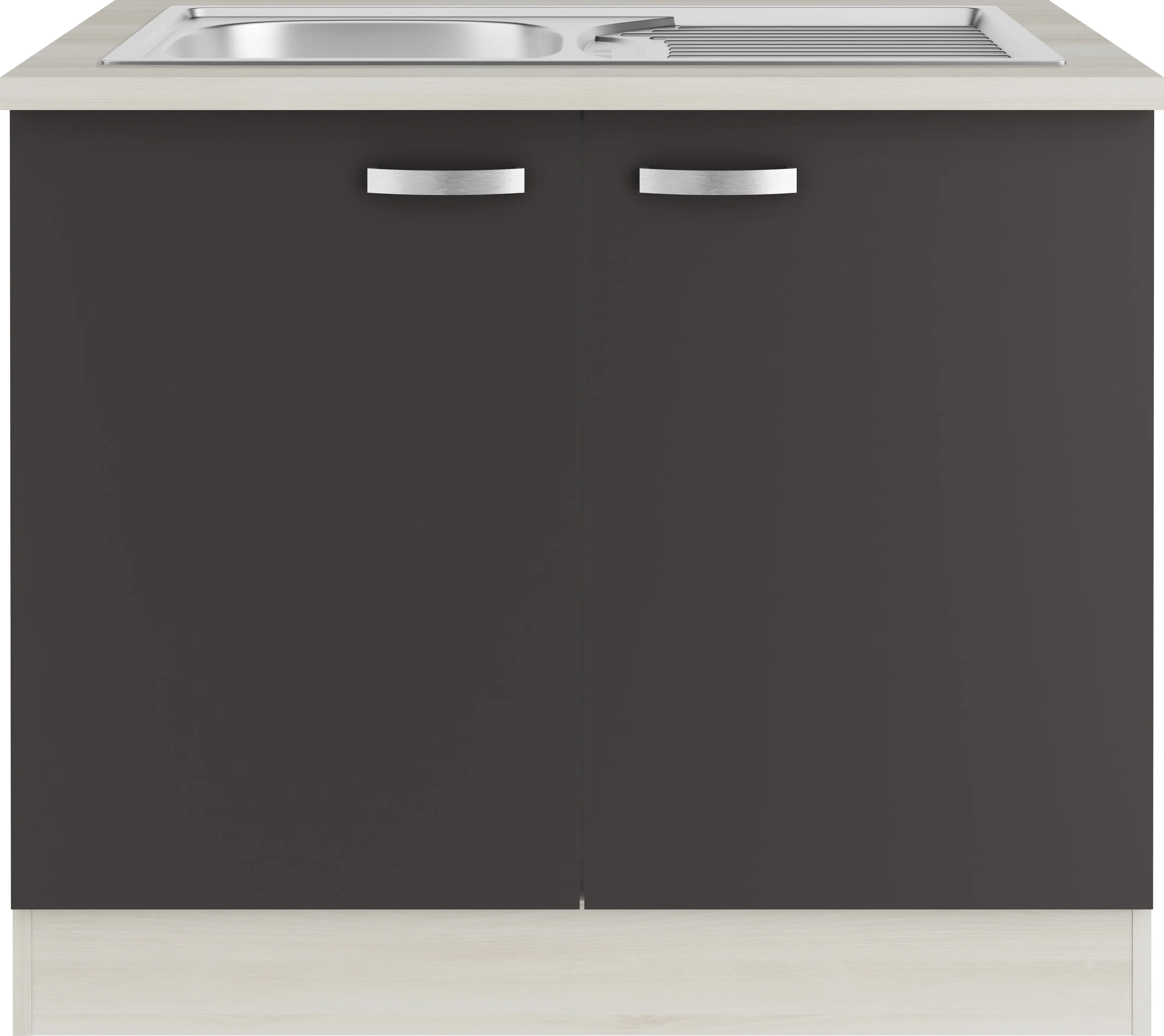 Optifit Spülenunterschrank Faro 220 anthrazit/akazie 100 cm