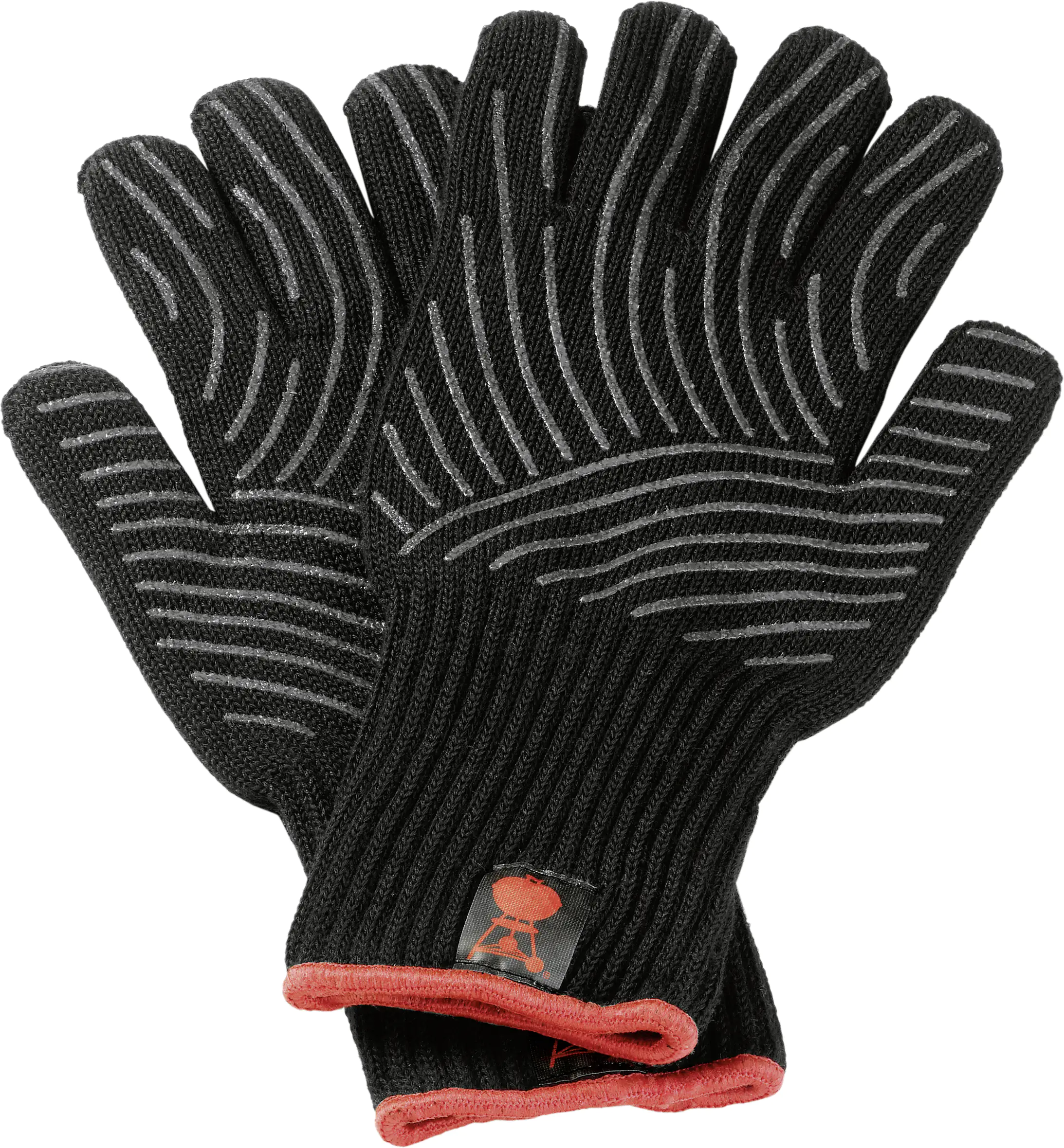 Weber Grillhandschuh Kevlar-Set schwarz ,Größe S/M, mit Silikonnoppen