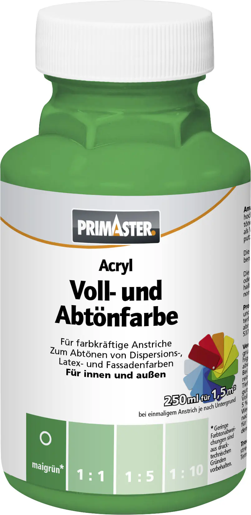 Primaster Voll- und Abtönfarbe 250 ml maigrün matt