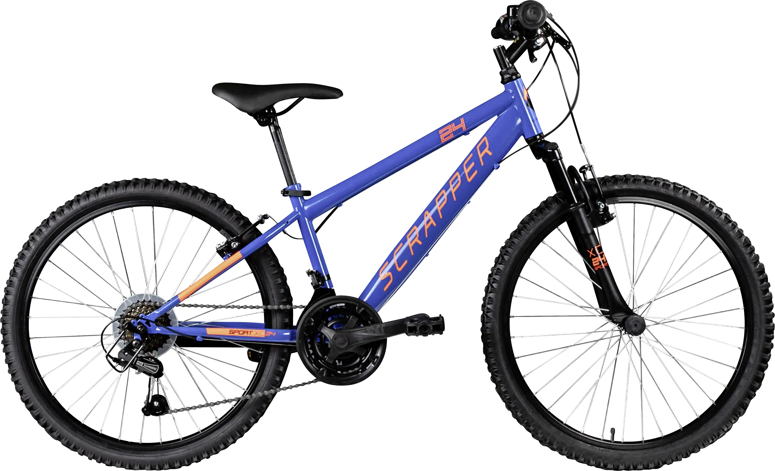 Scrapper Mountainbike XC SPORT 24 2.1 BT 24 Zoll RH 34cm 18-Gang blau orange Scrapper Mountainbike XC SPORT 24 2.1 BT 24 Zoll RH 34cm 18-Gang blau orange